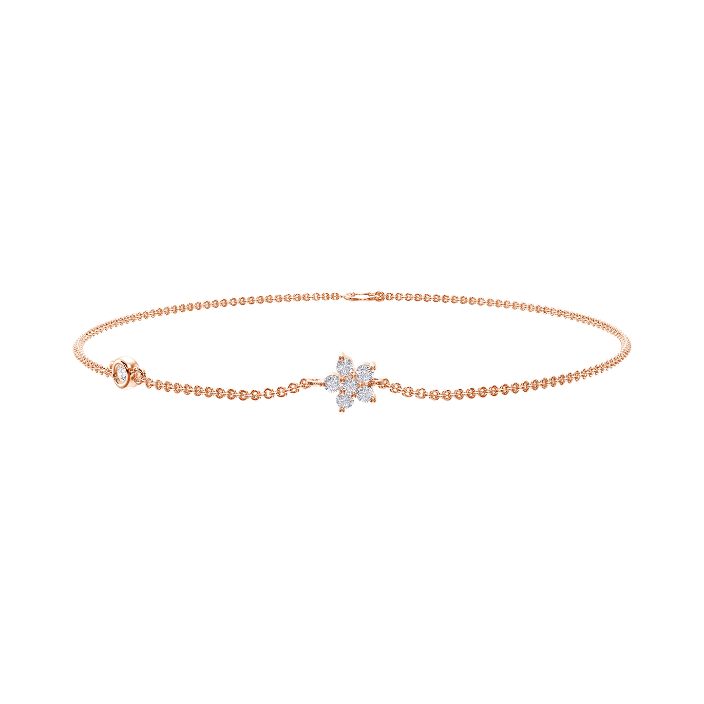 Floral Elegance Diamond Bracelet