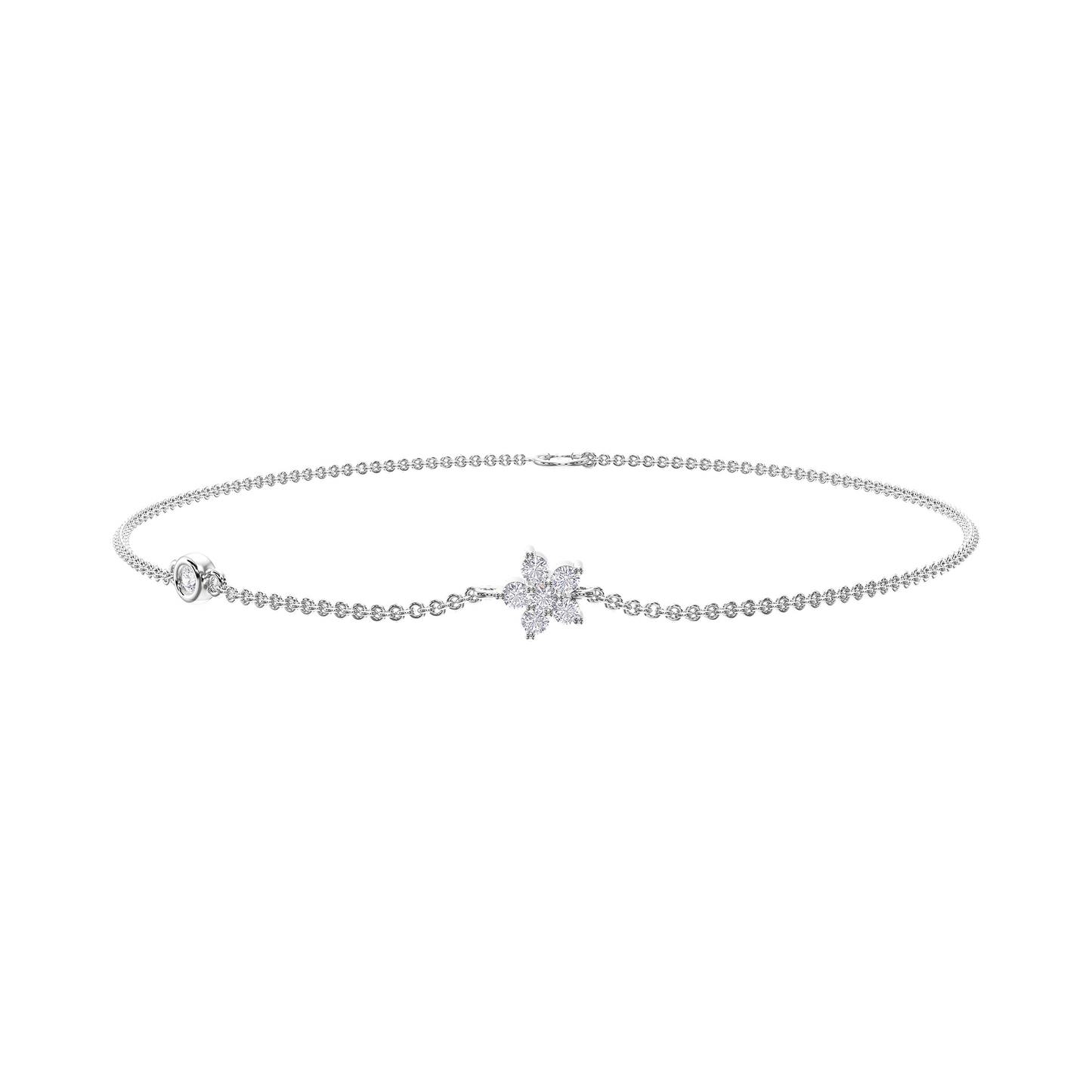 Floral Elegance Diamond Bracelet