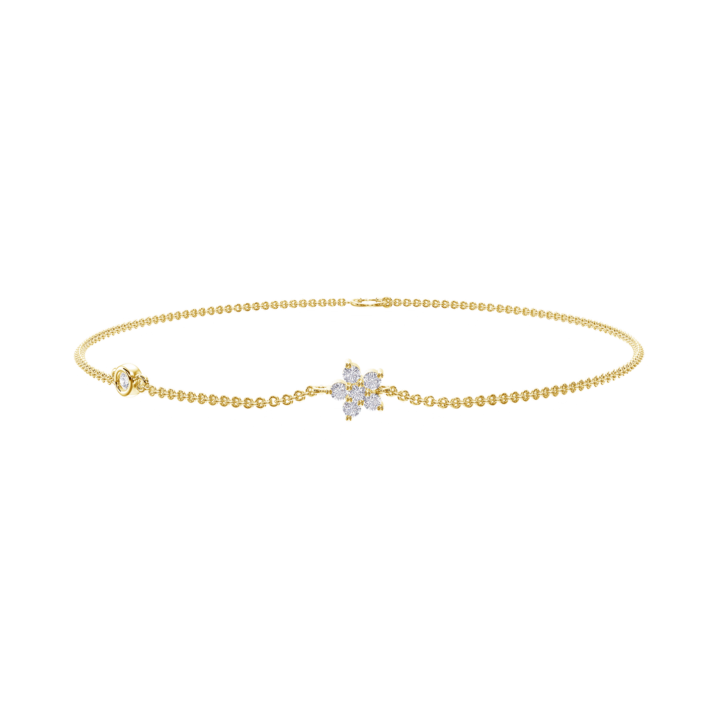 Floral Elegance Diamond Bracelet