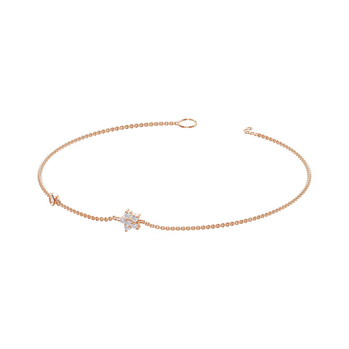 Floral Elegance Diamond Bracelet