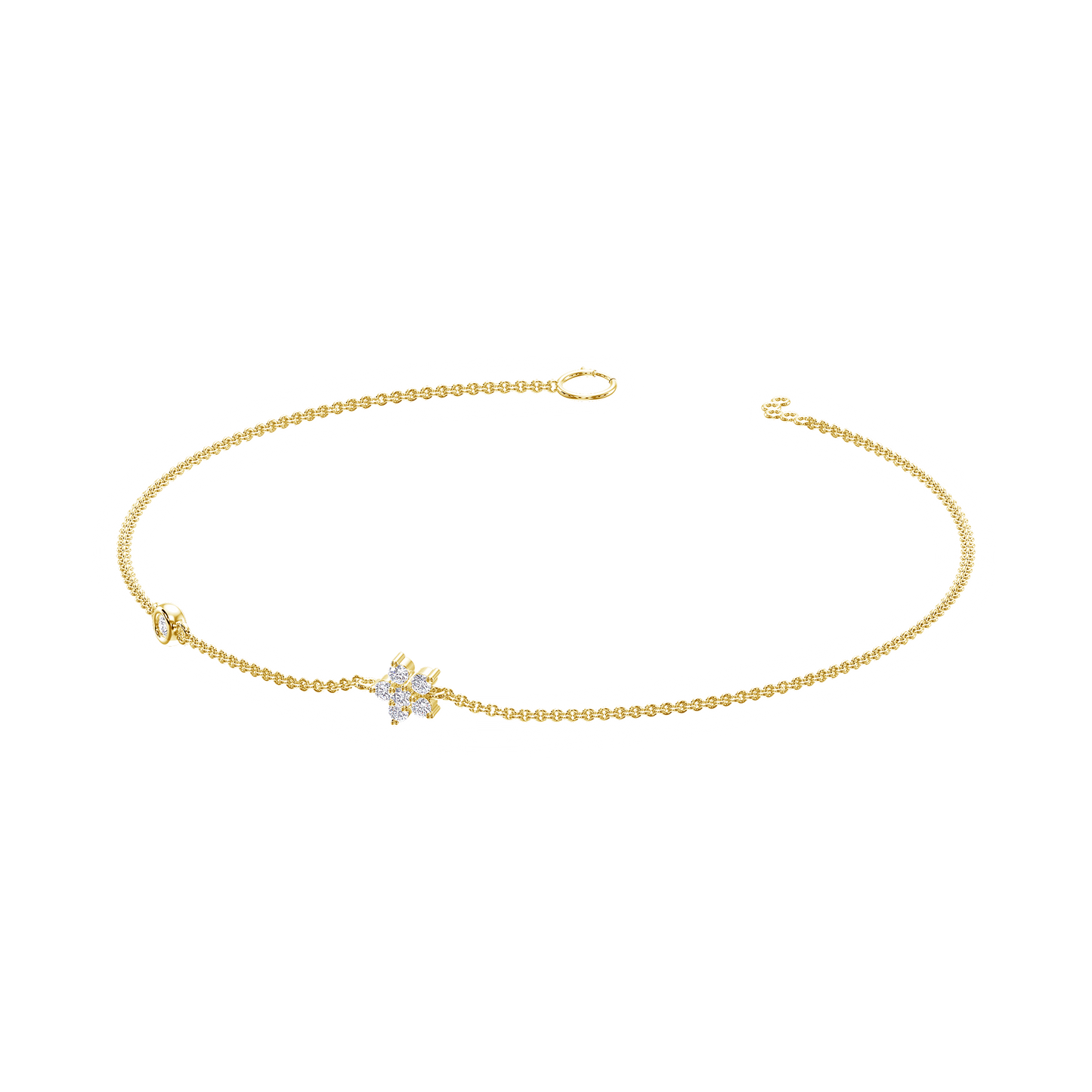 Floral Elegance Diamond Bracelet