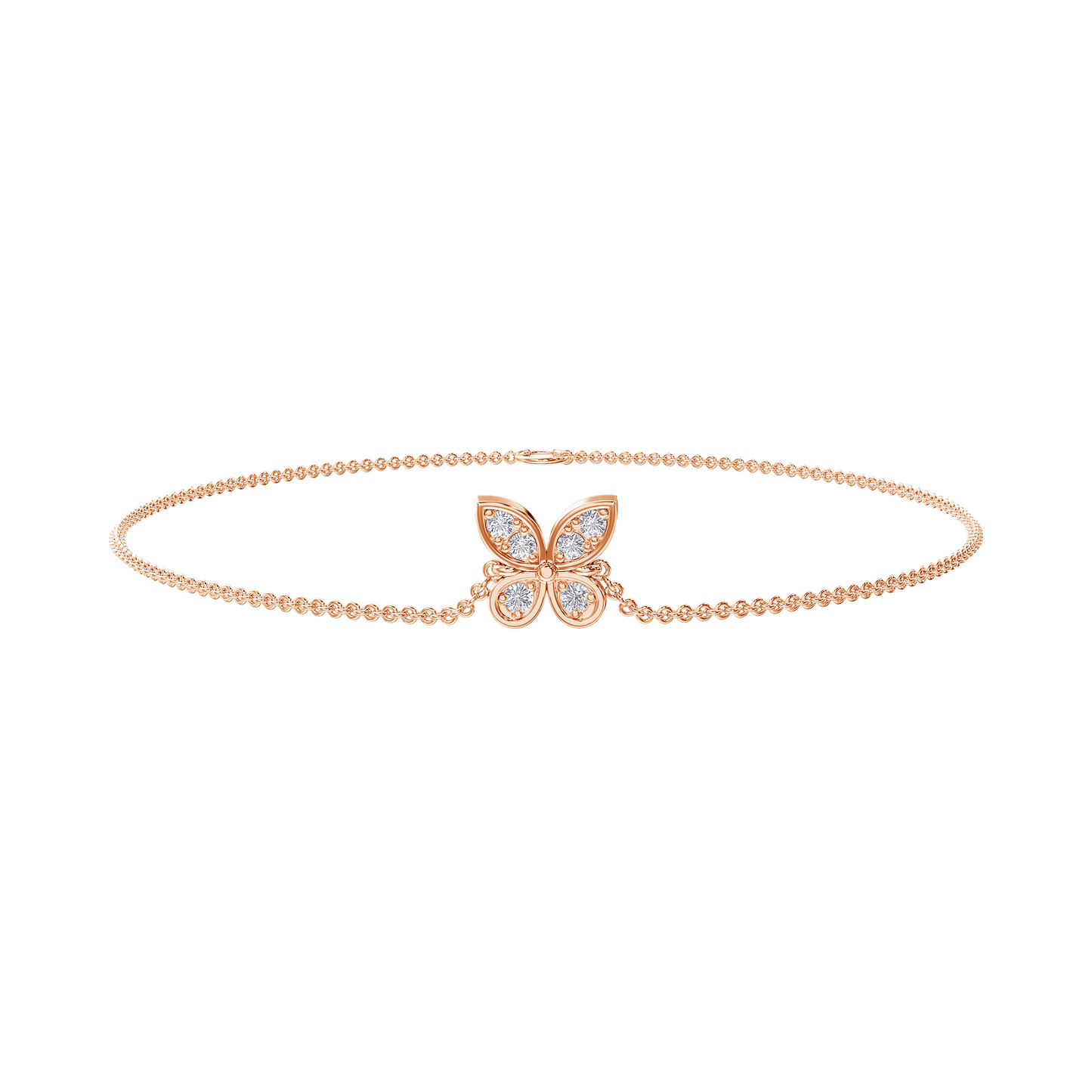 Golden Butterfly Diamond Bracelet