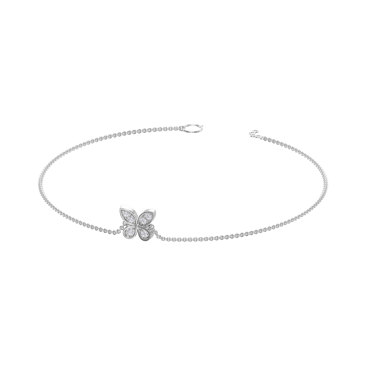 Golden Butterfly Diamond Bracelet