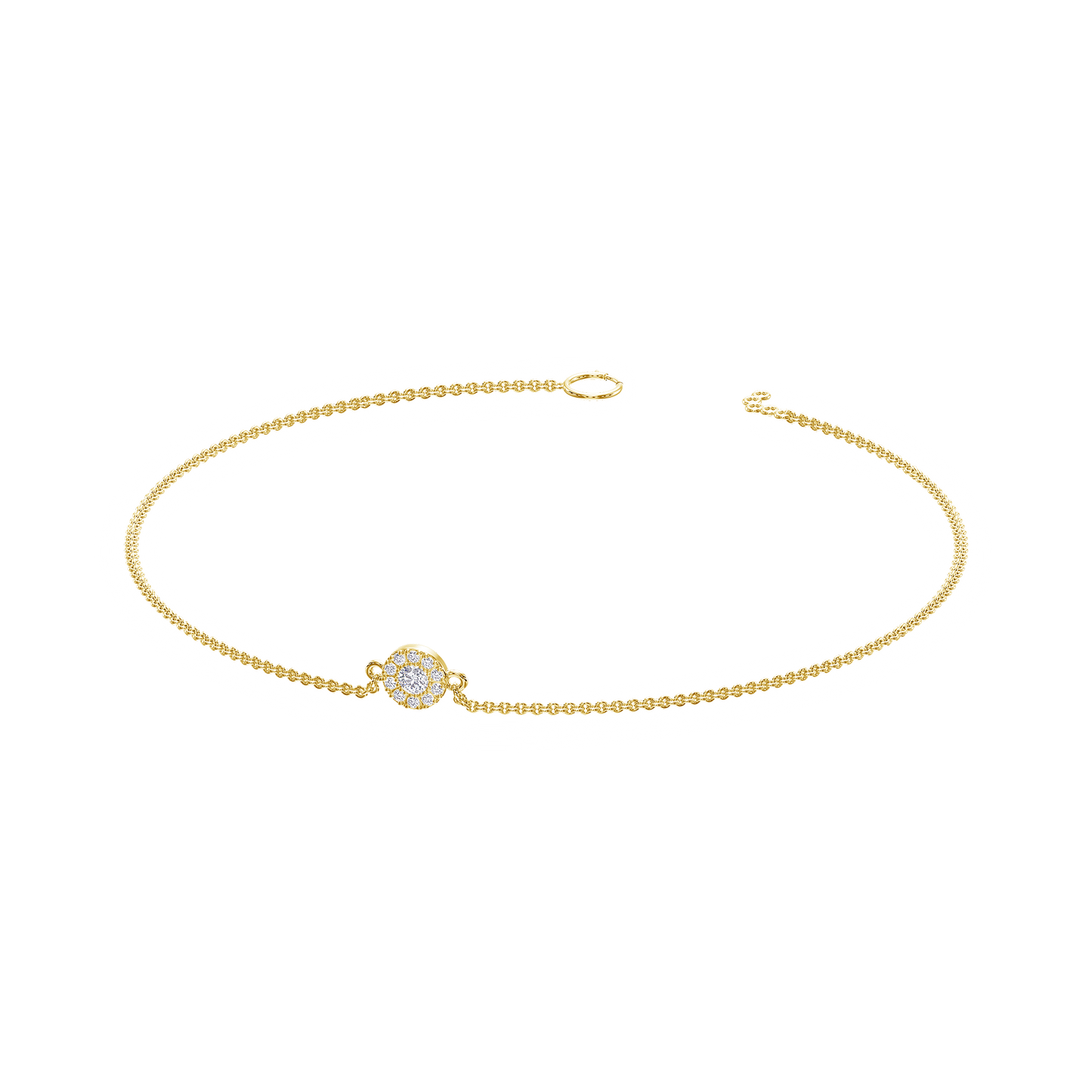 Radiant Circle Diamond Bracelet