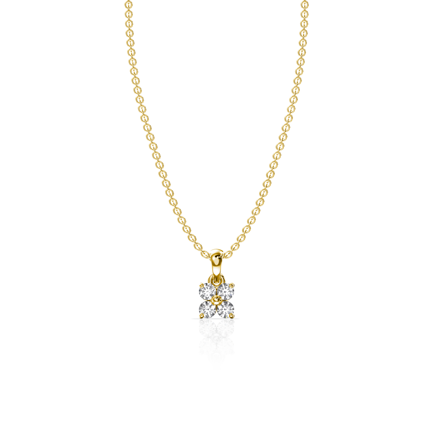 Floral Square Pendant