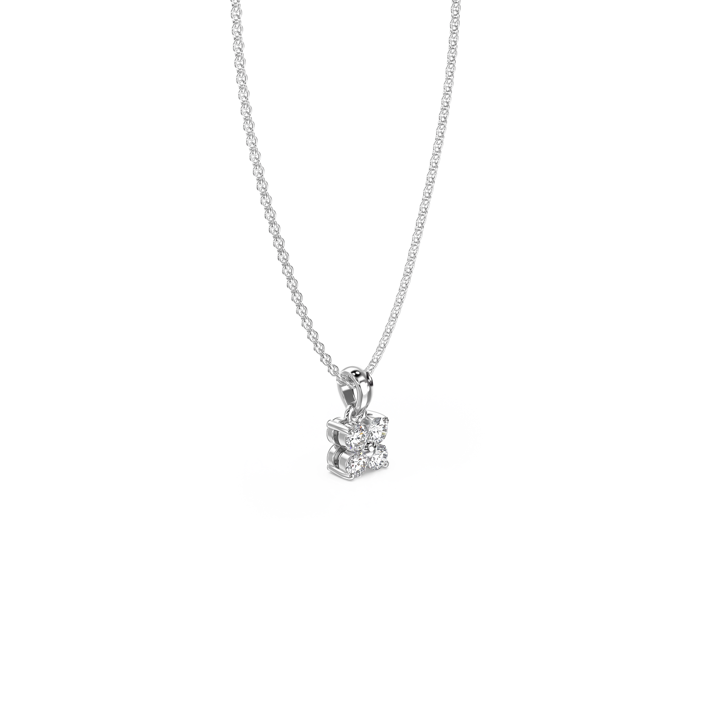 Floral Square Pendant