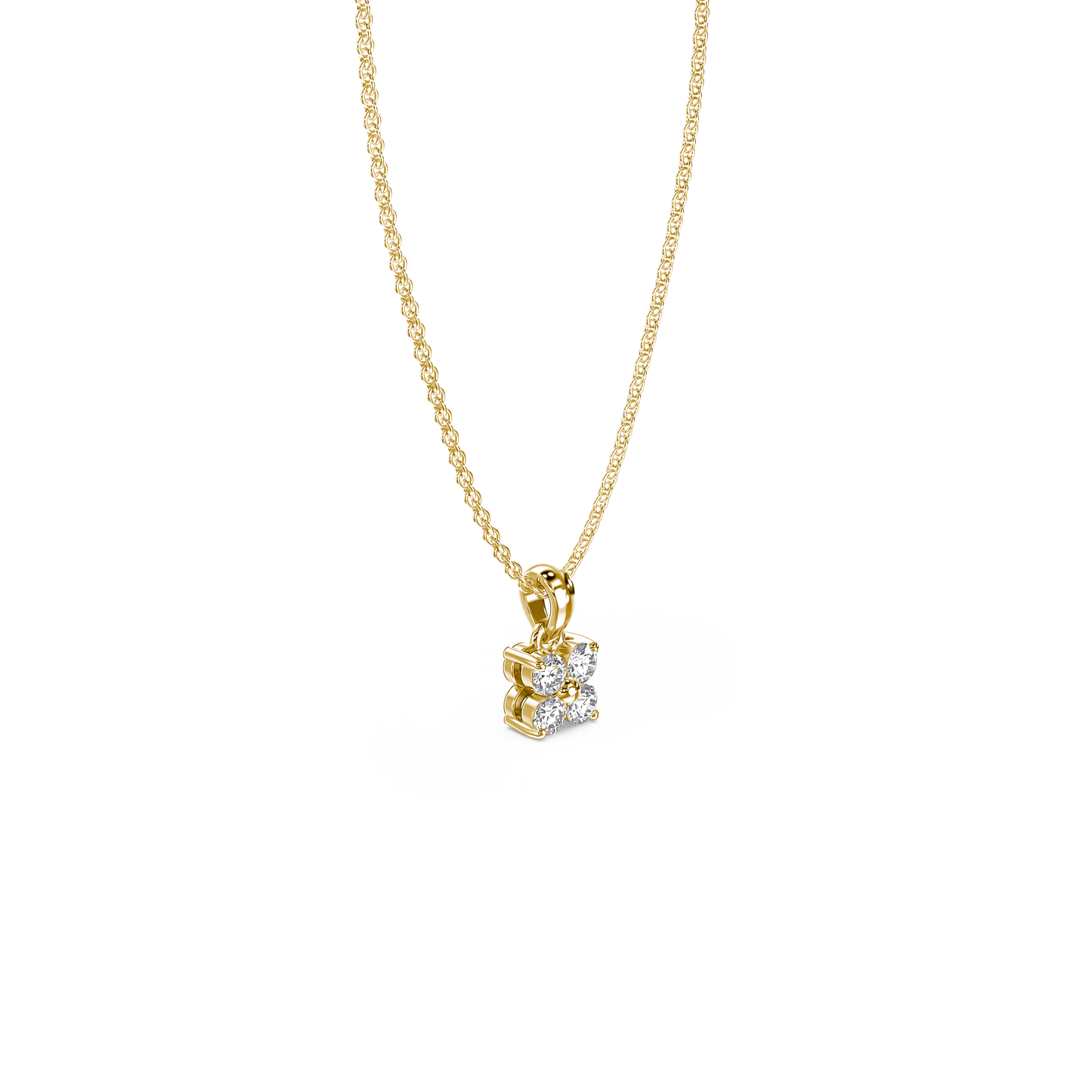 Floral Square Pendant