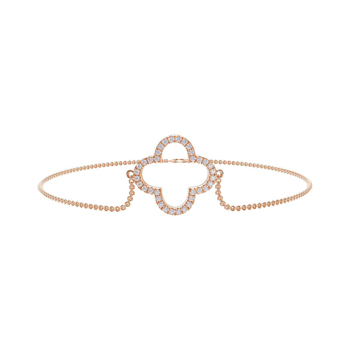 Quatrefoil Sparkle Diamond Bracelet