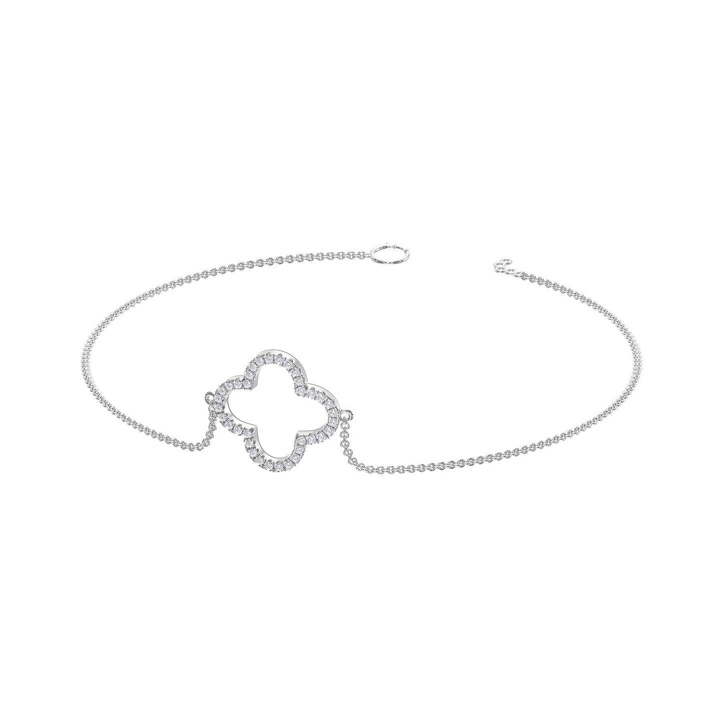 Quatrefoil Sparkle Diamond Bracelet
