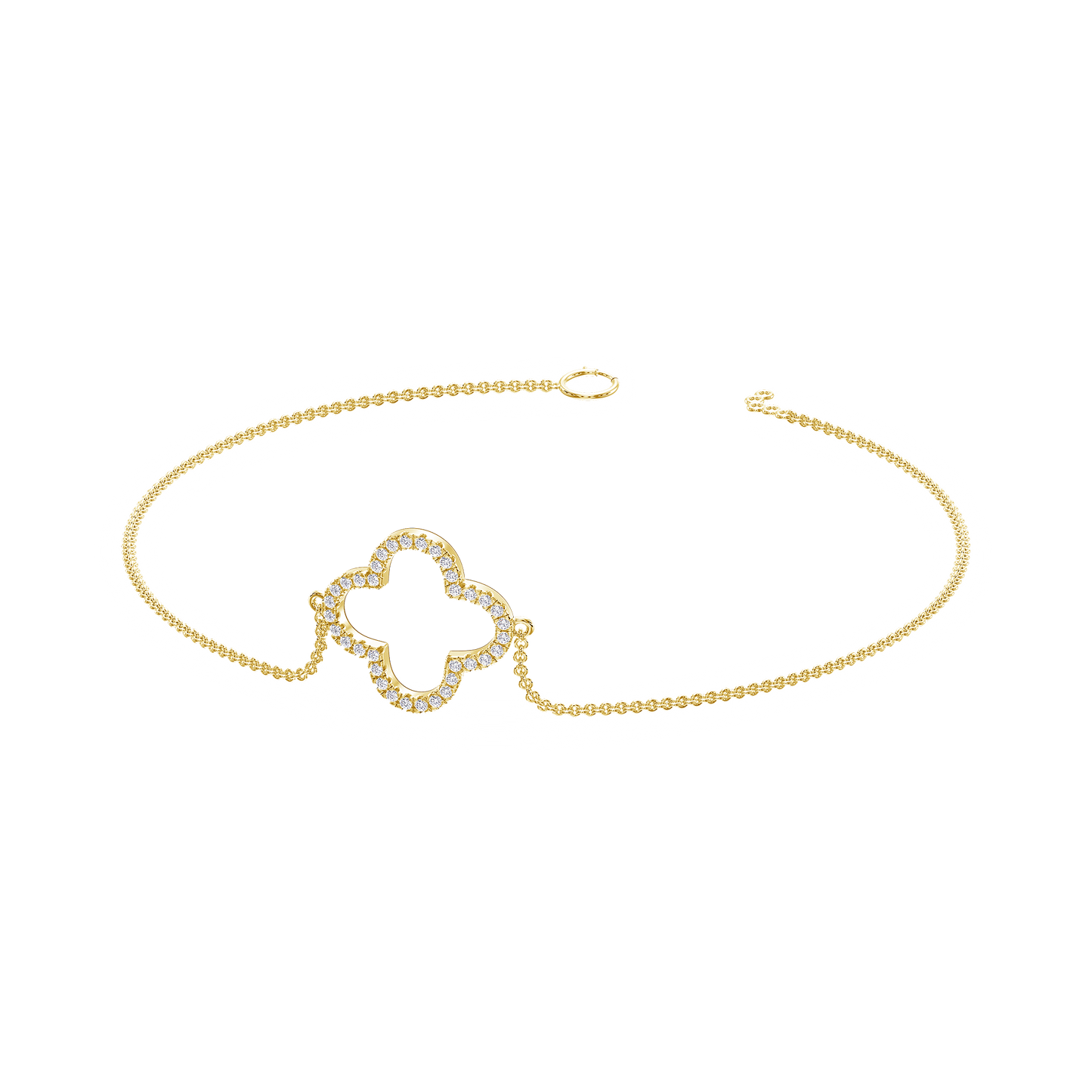Quatrefoil Sparkle Diamond Bracelet