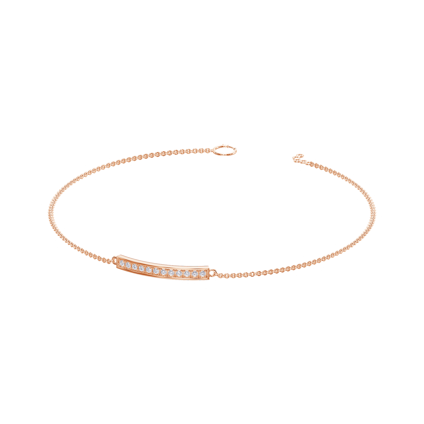 Luxe Radiance Diamond Plate Bracelet