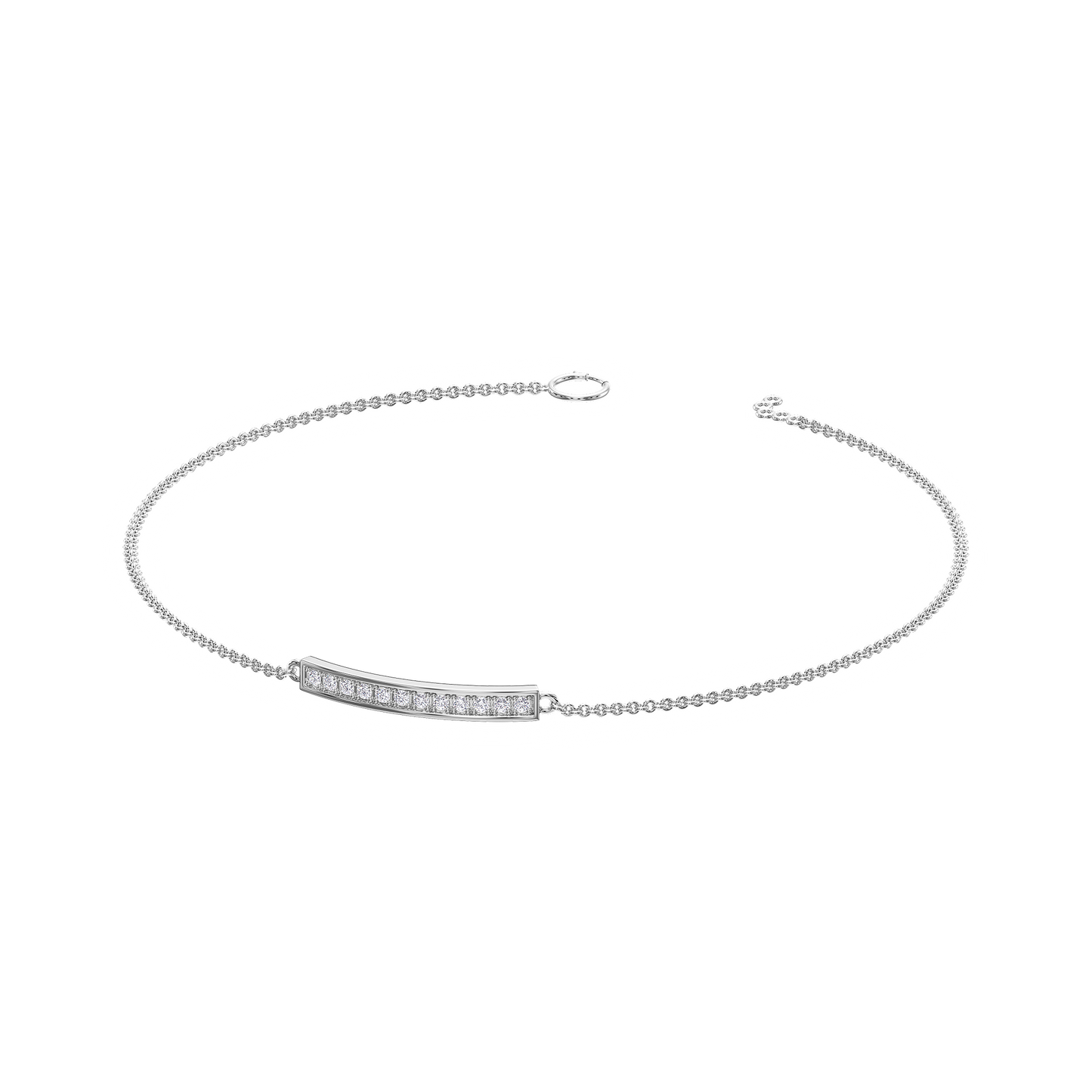 Luxe Radiance Diamond Plate Bracelet