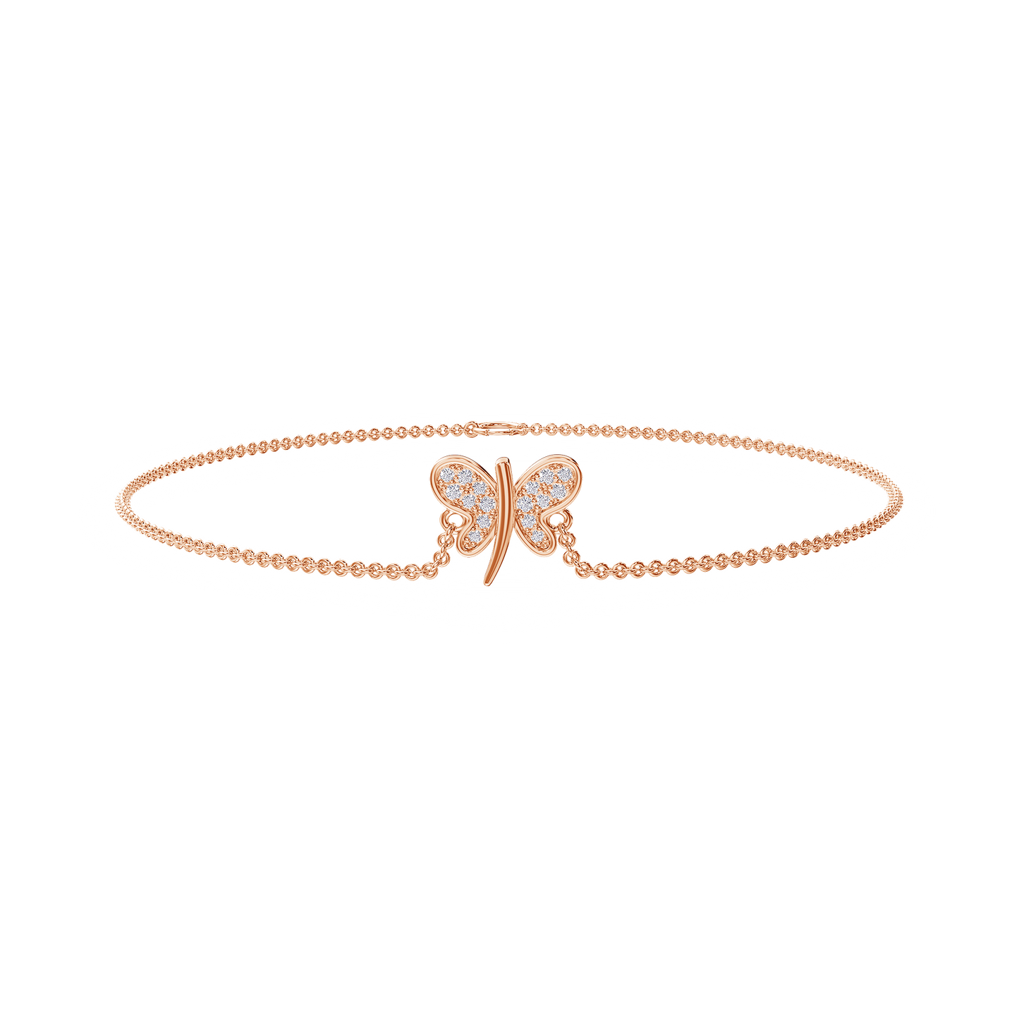 Fluttering Grace Diamond Butterfly Bracelet