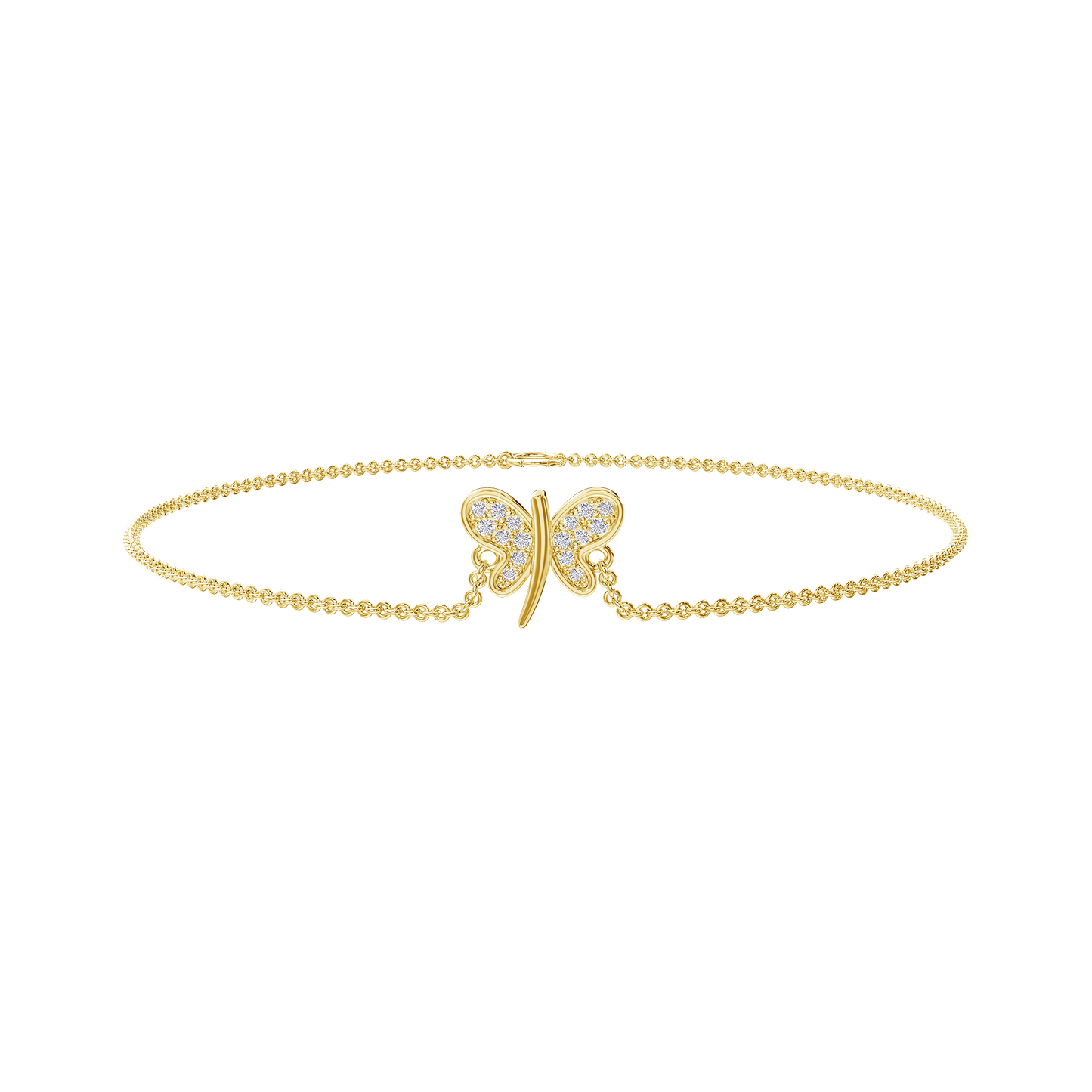 Fluttering Grace Diamond Butterfly Bracelet