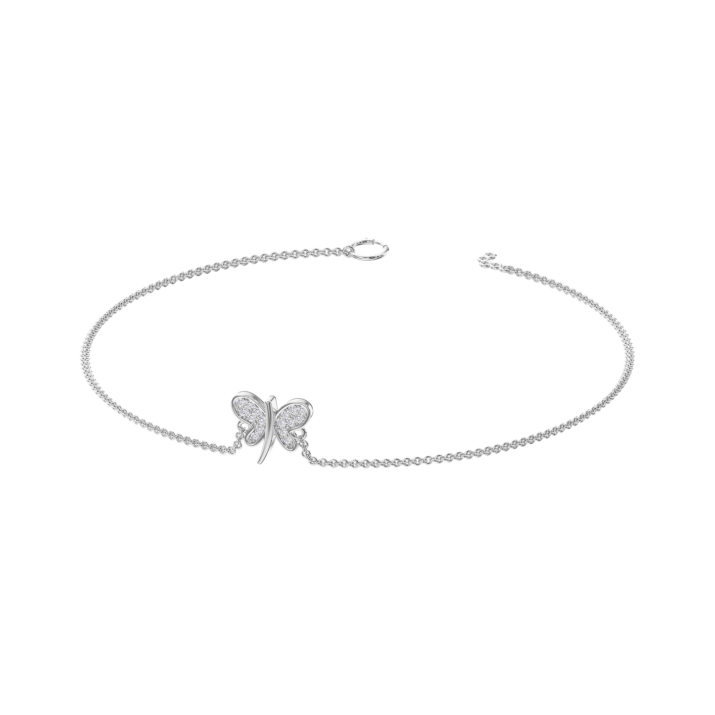 Fluttering Grace Diamond Butterfly Bracelet