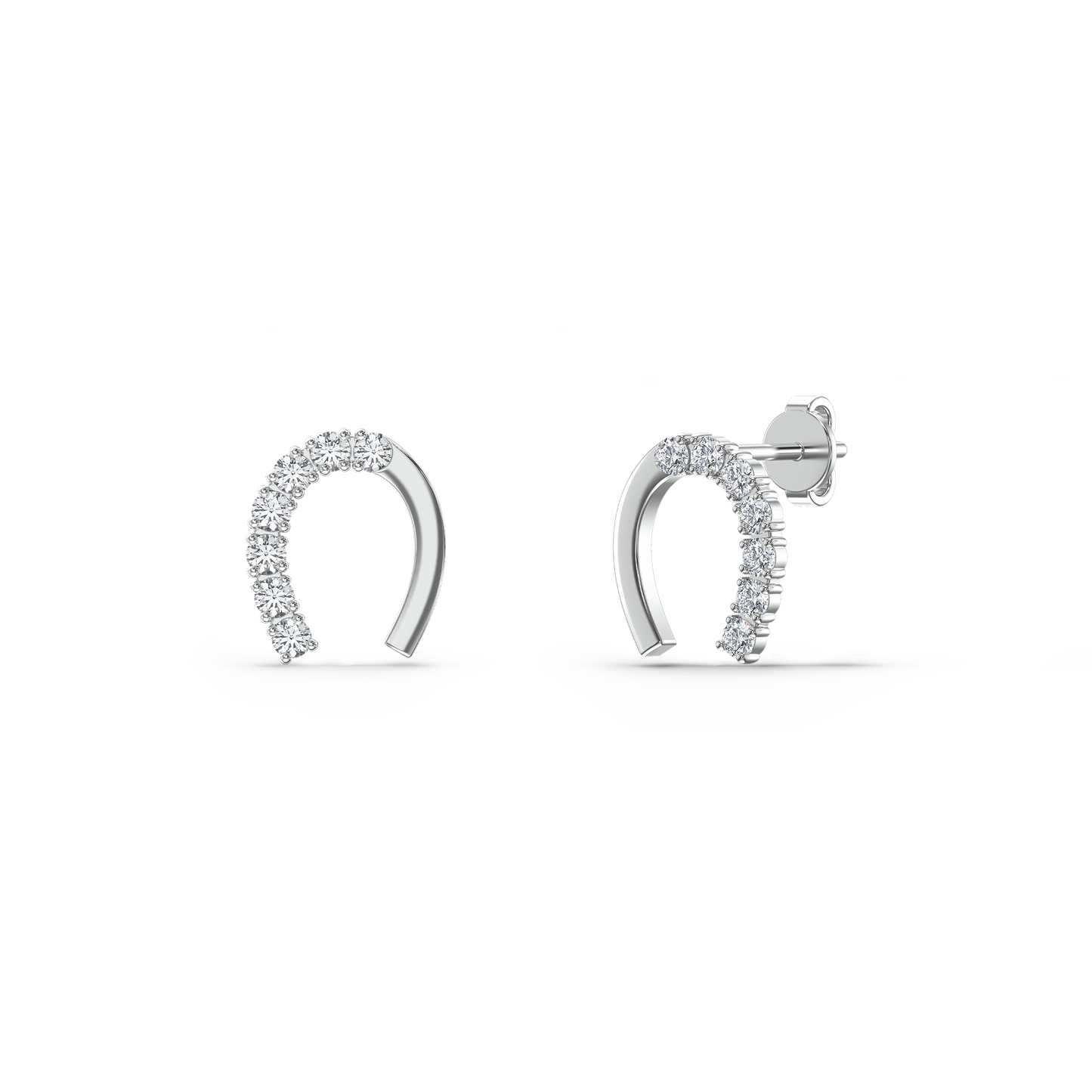 Elysian Horseshoe Diamond Studs