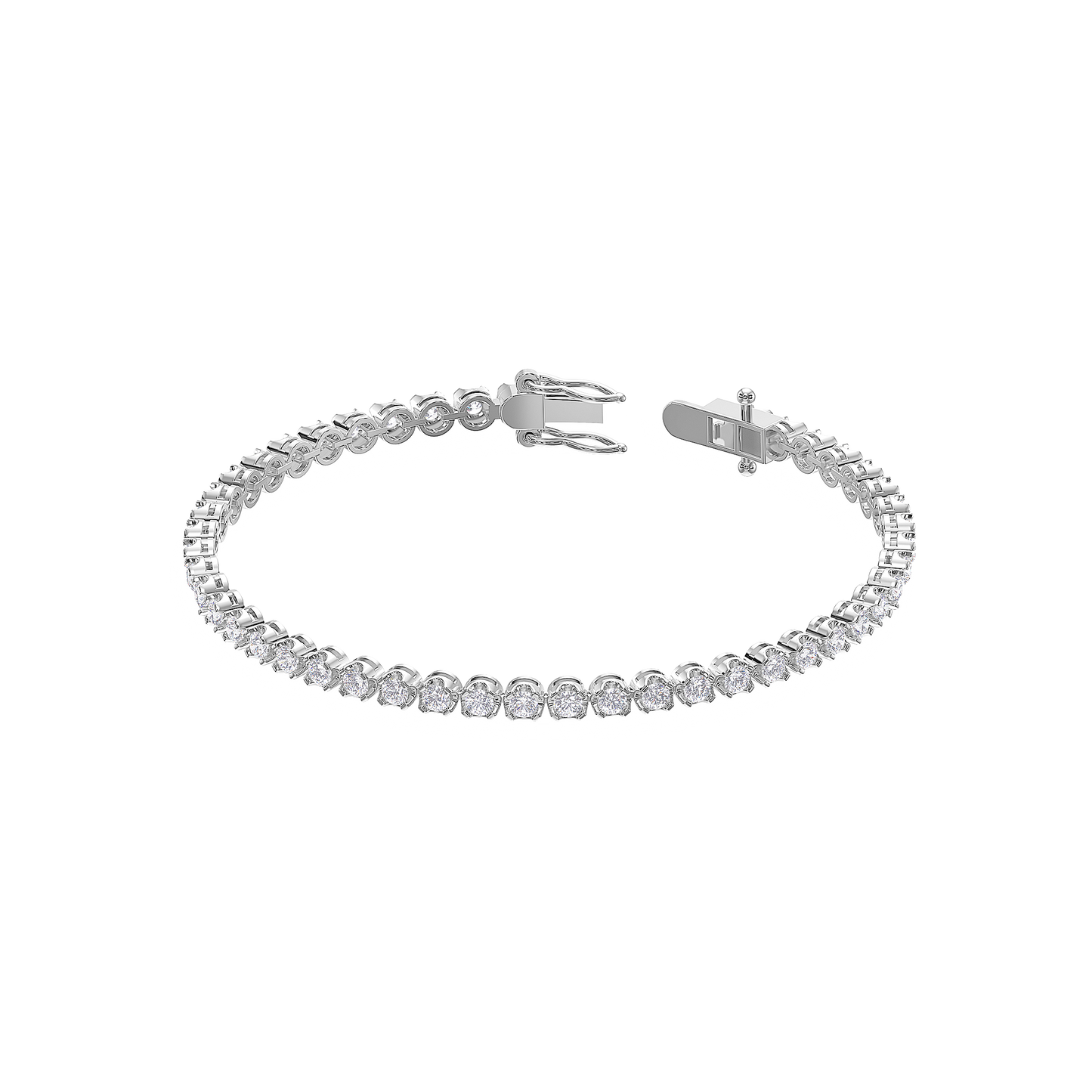 Radiant Majesty Quad-Cut Diamond Bracelet