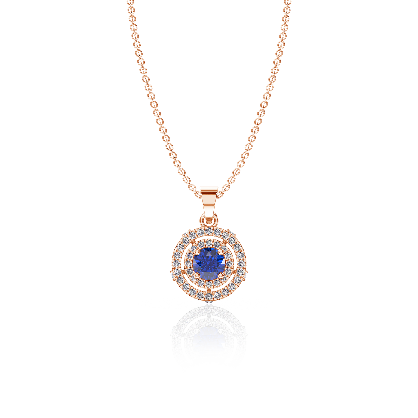 Royal Azure Circle Pendant