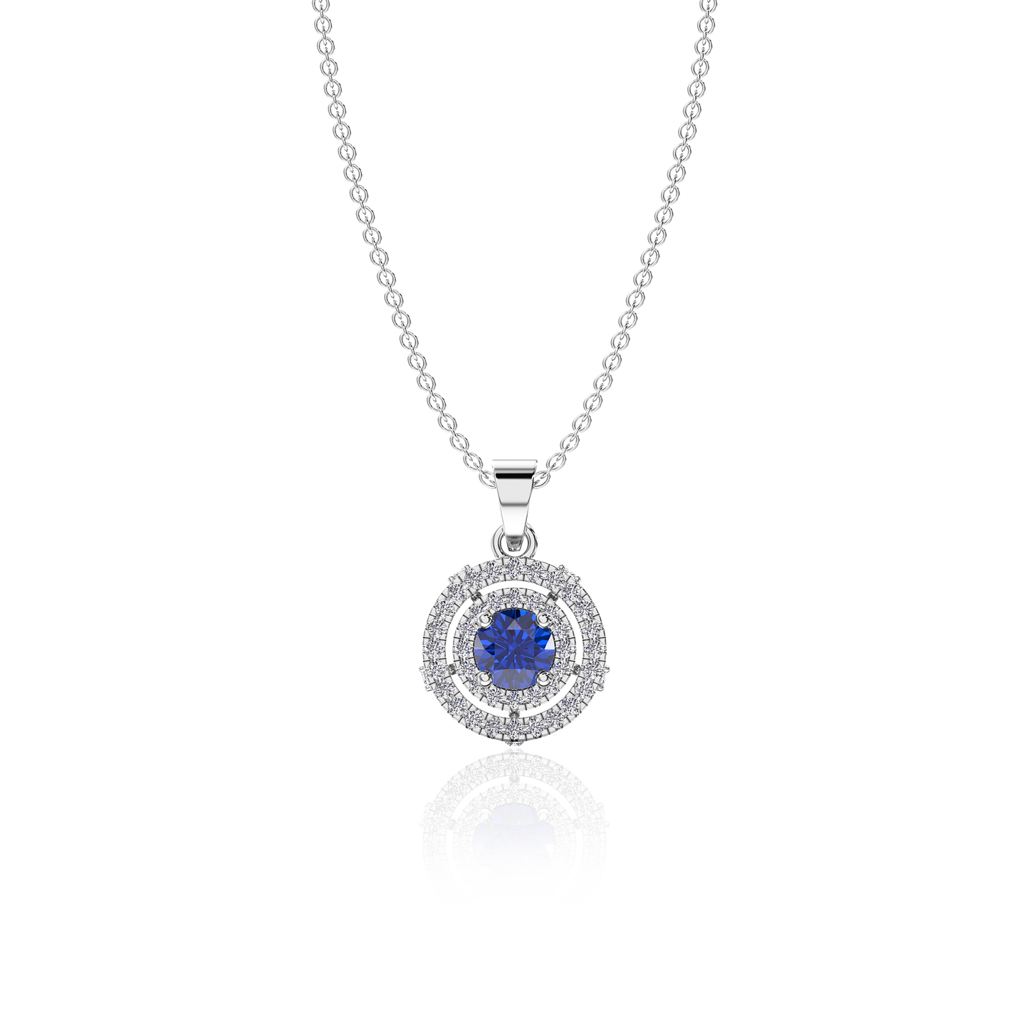 Royal Azure Circle Pendant