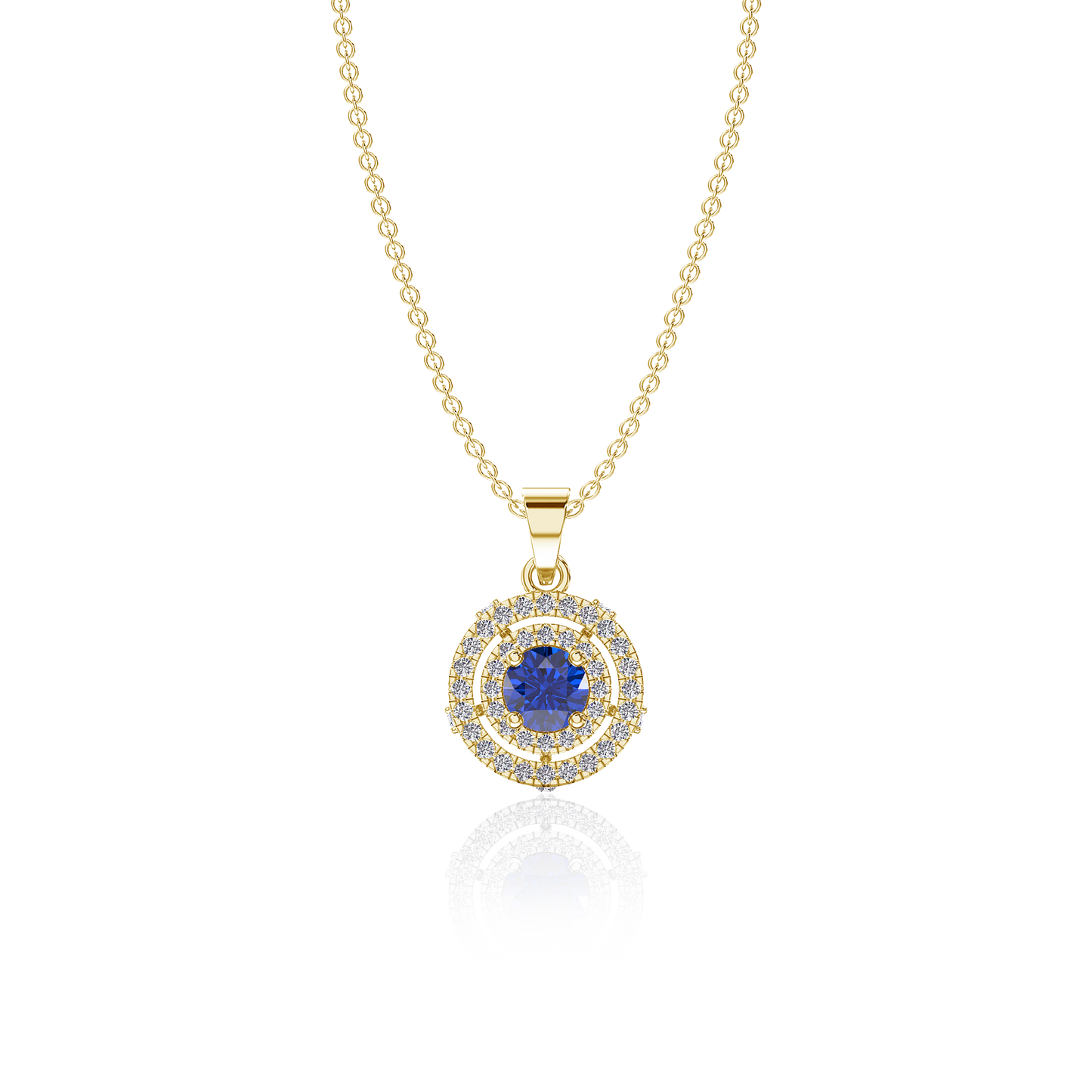 Royal Azure Circle Pendant
