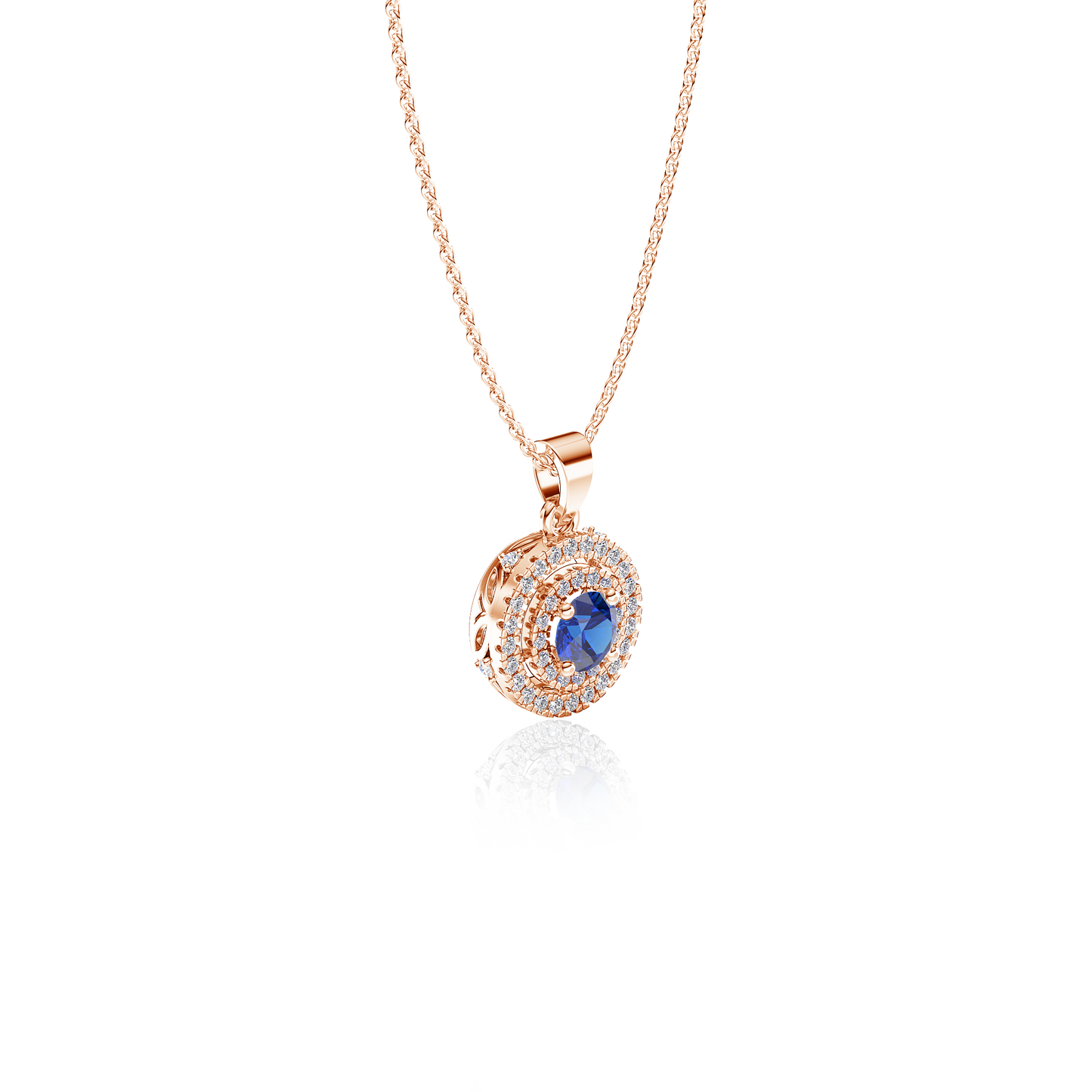 Royal Azure Circle Pendant