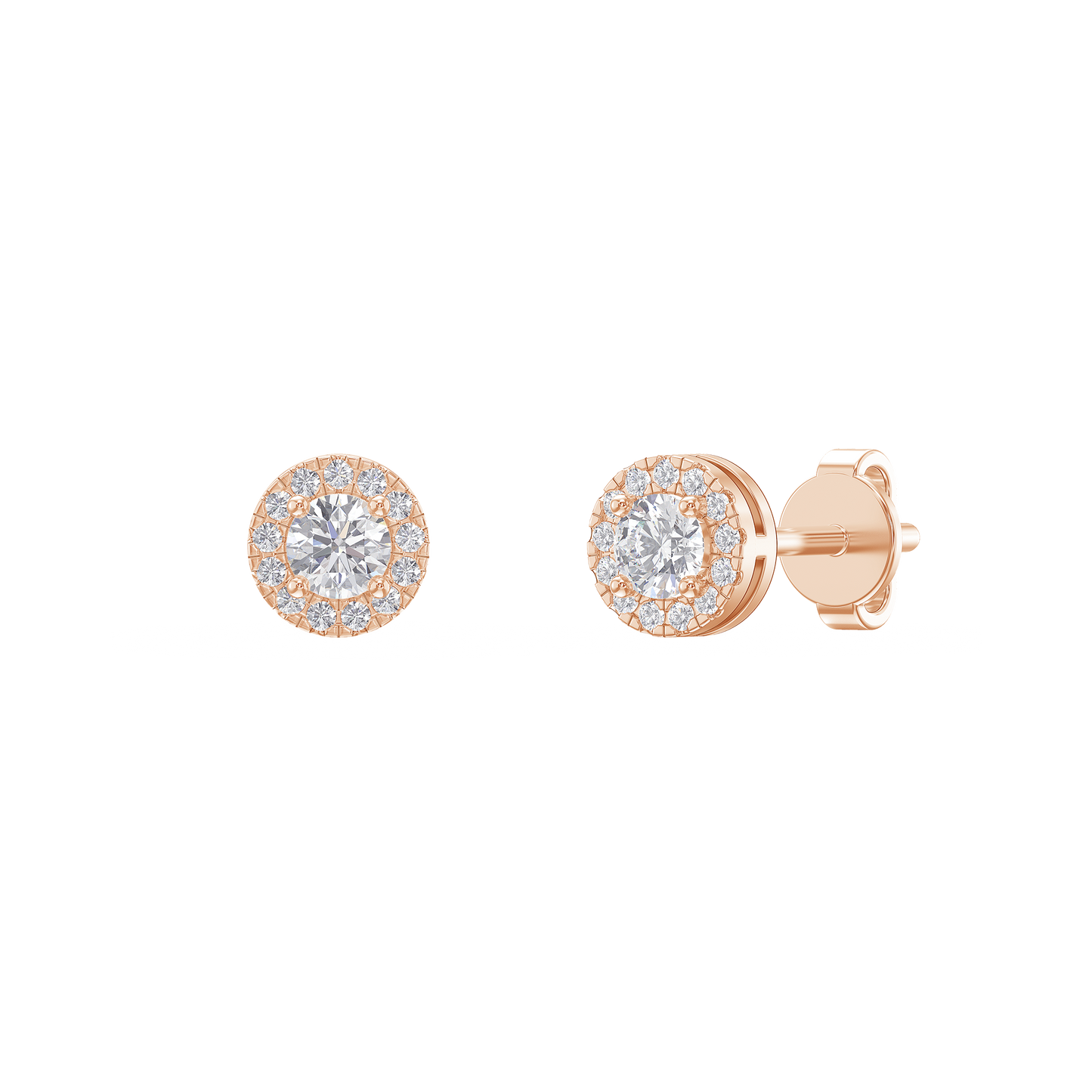 Diamond Dazzle Halo Earrings