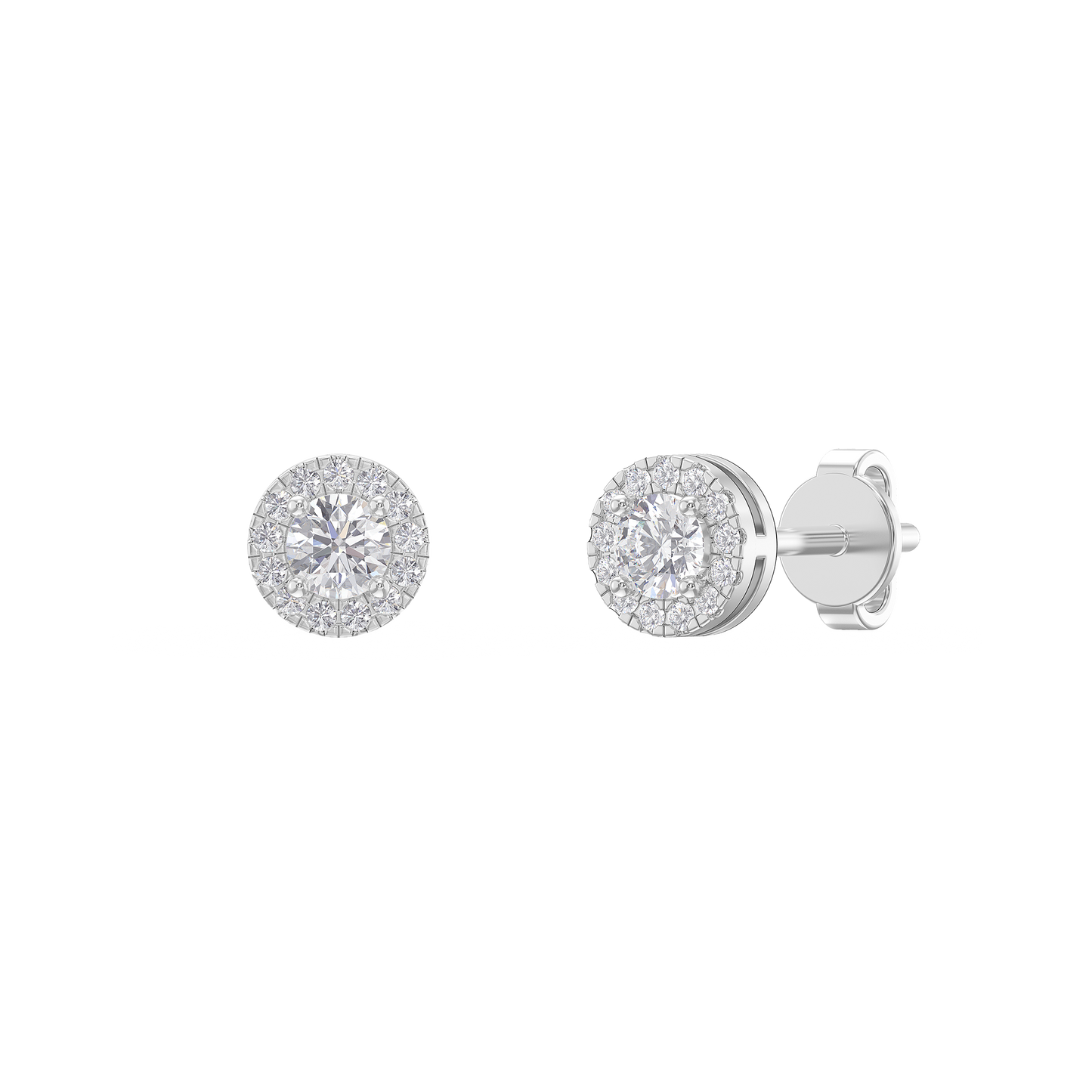 Diamond Dazzle Halo Earrings
