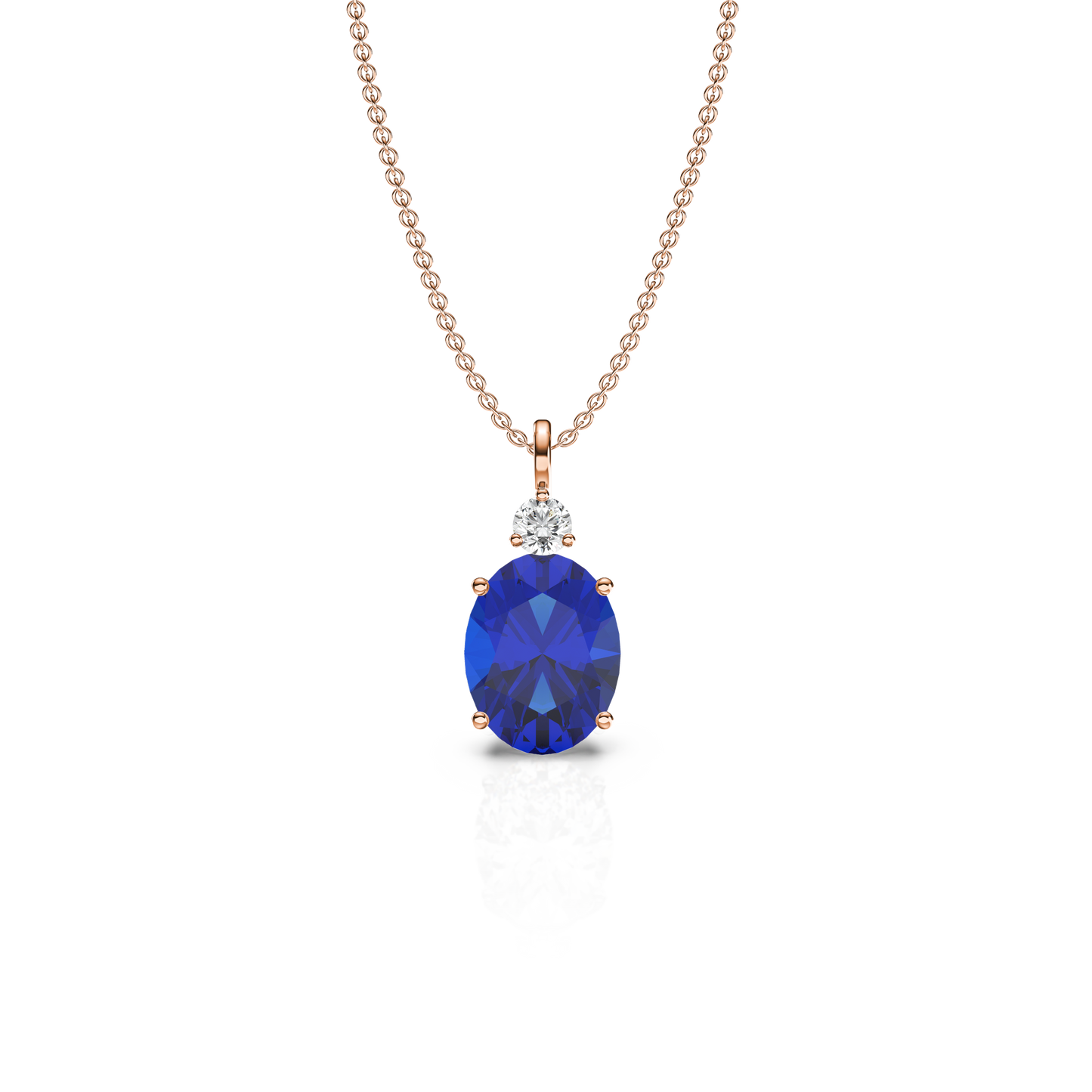 Celeste Sapphire Diamond Pendant