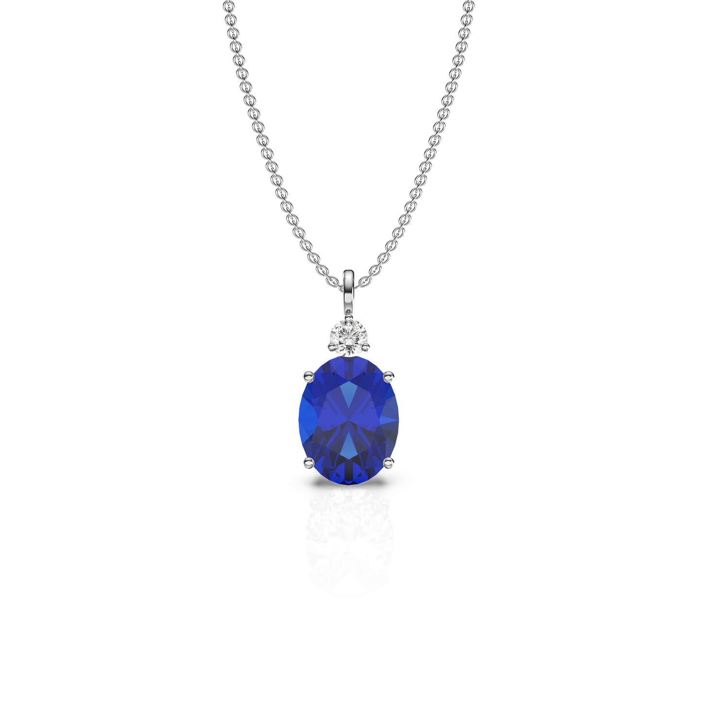 Celeste Sapphire Diamond Pendant