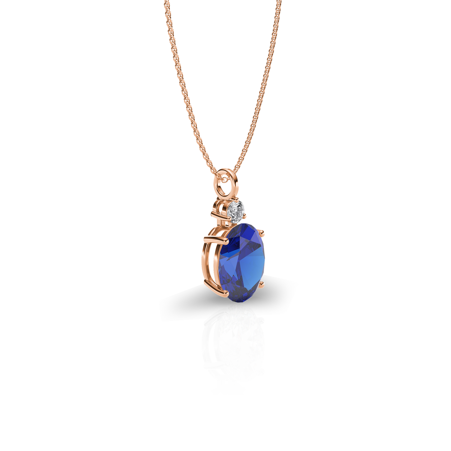 Celeste Sapphire Diamond Pendant