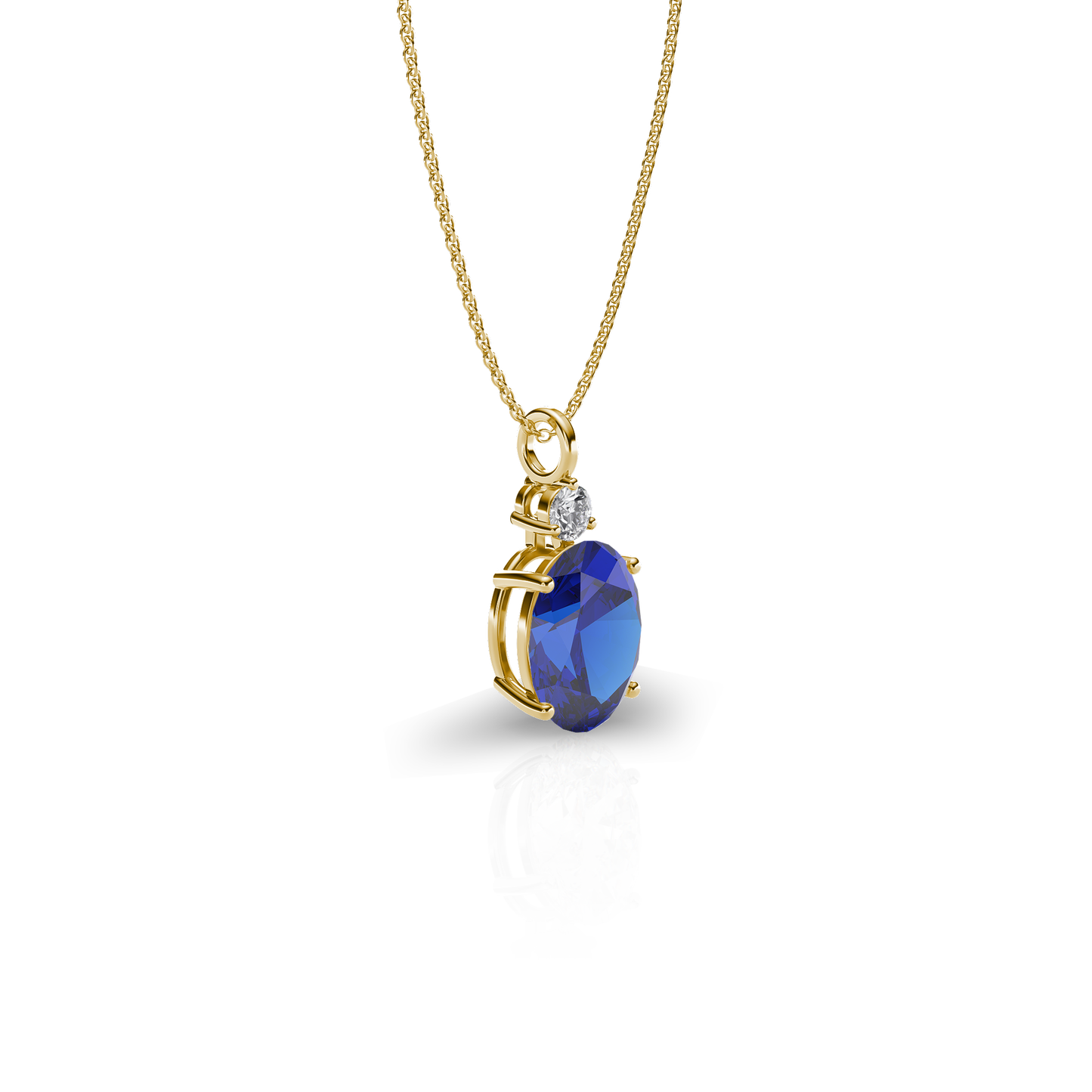 Celeste Sapphire Diamond Pendant