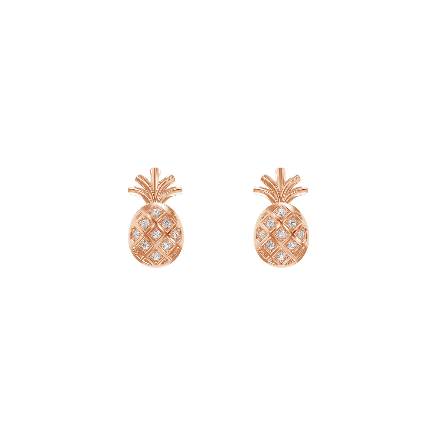 Pineapple Sparkle Diamond Earrings
