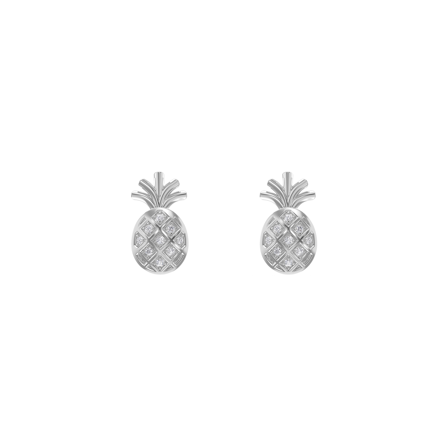 Pineapple Sparkle Diamond Earrings