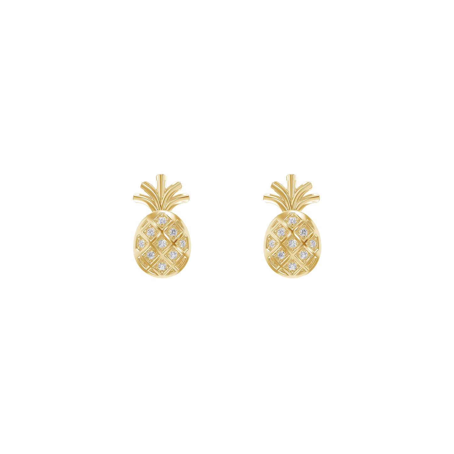 Pineapple Sparkle Diamond Earrings