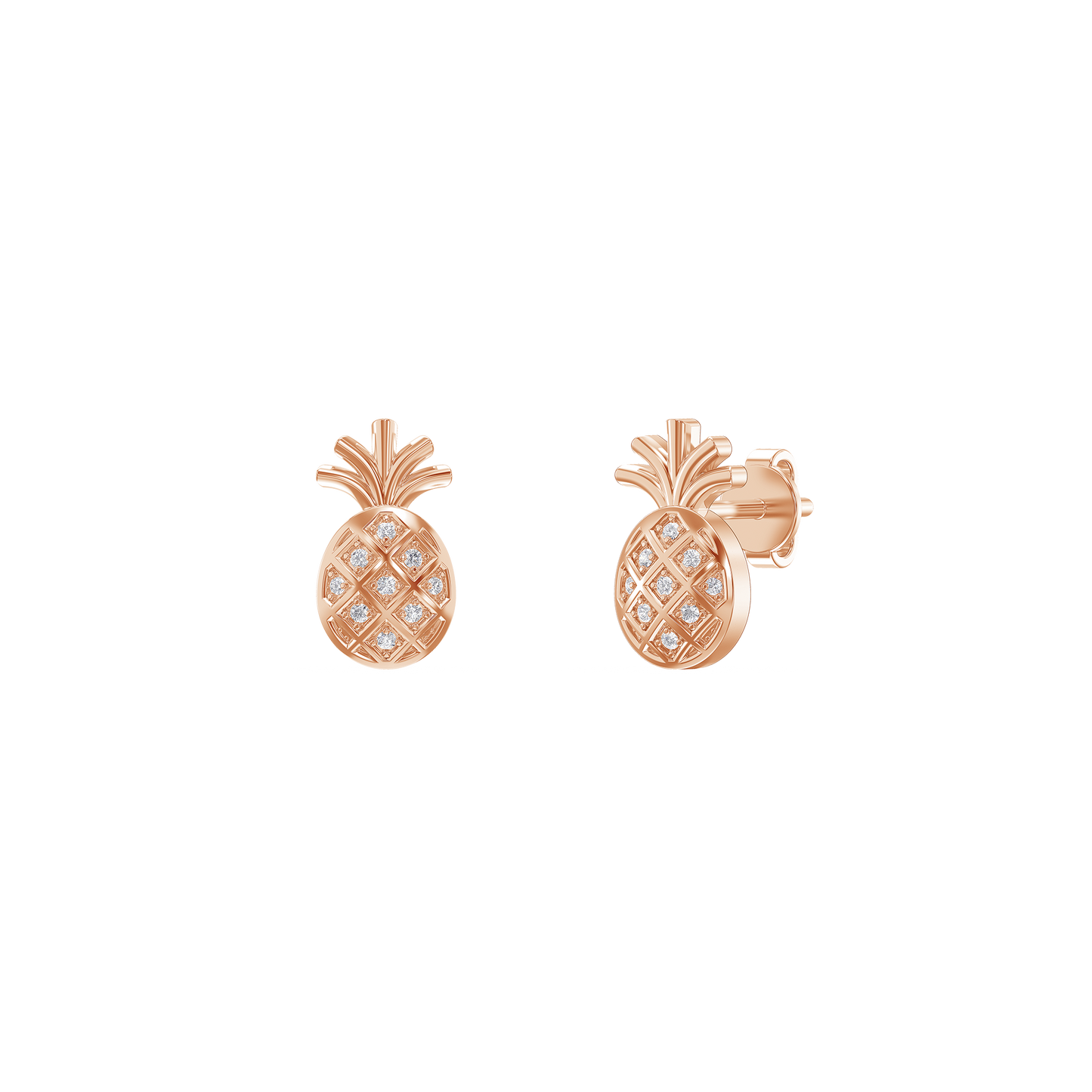 Pineapple Sparkle Diamond Earrings