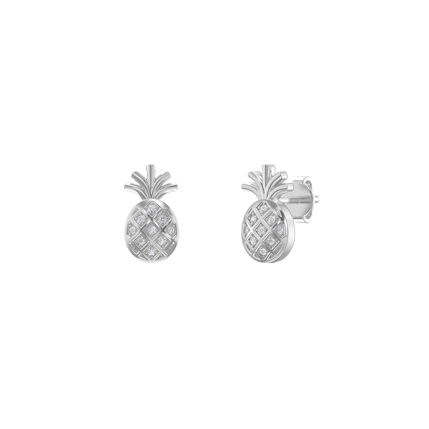 Pineapple Sparkle Diamond Earrings