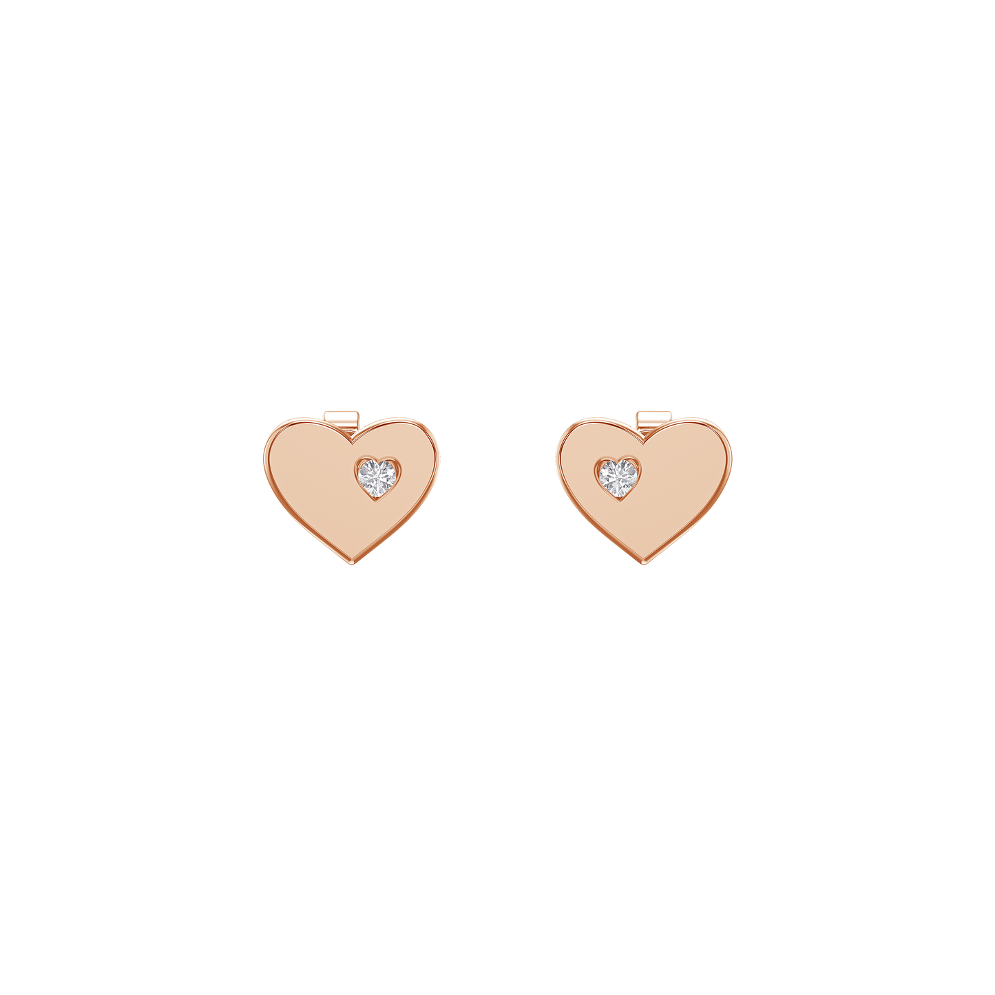 Heart's Embrace Diamond Studs