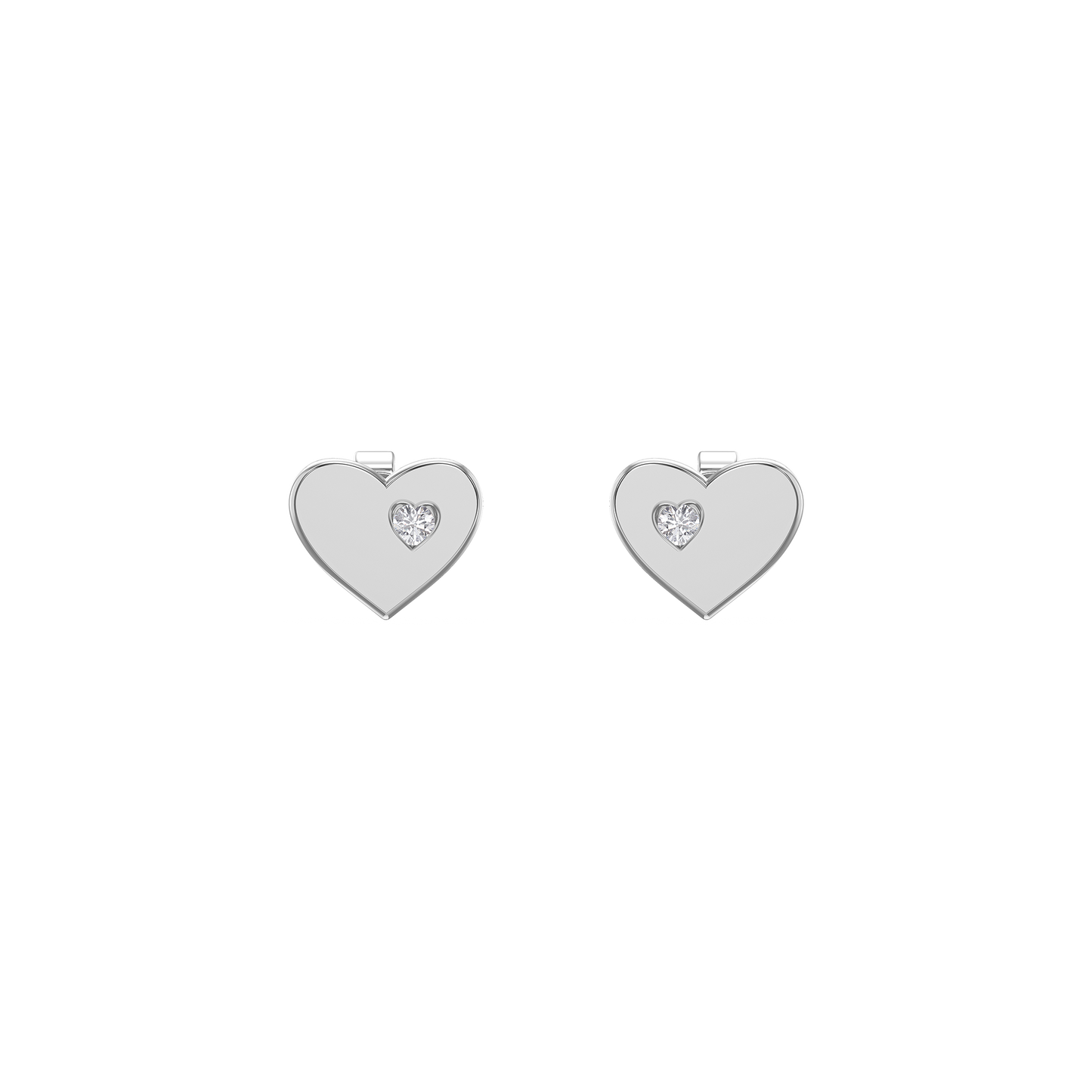 Heart's Embrace Diamond Studs