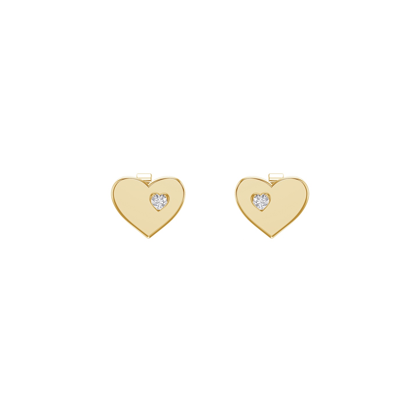 Heart's Embrace Diamond Studs