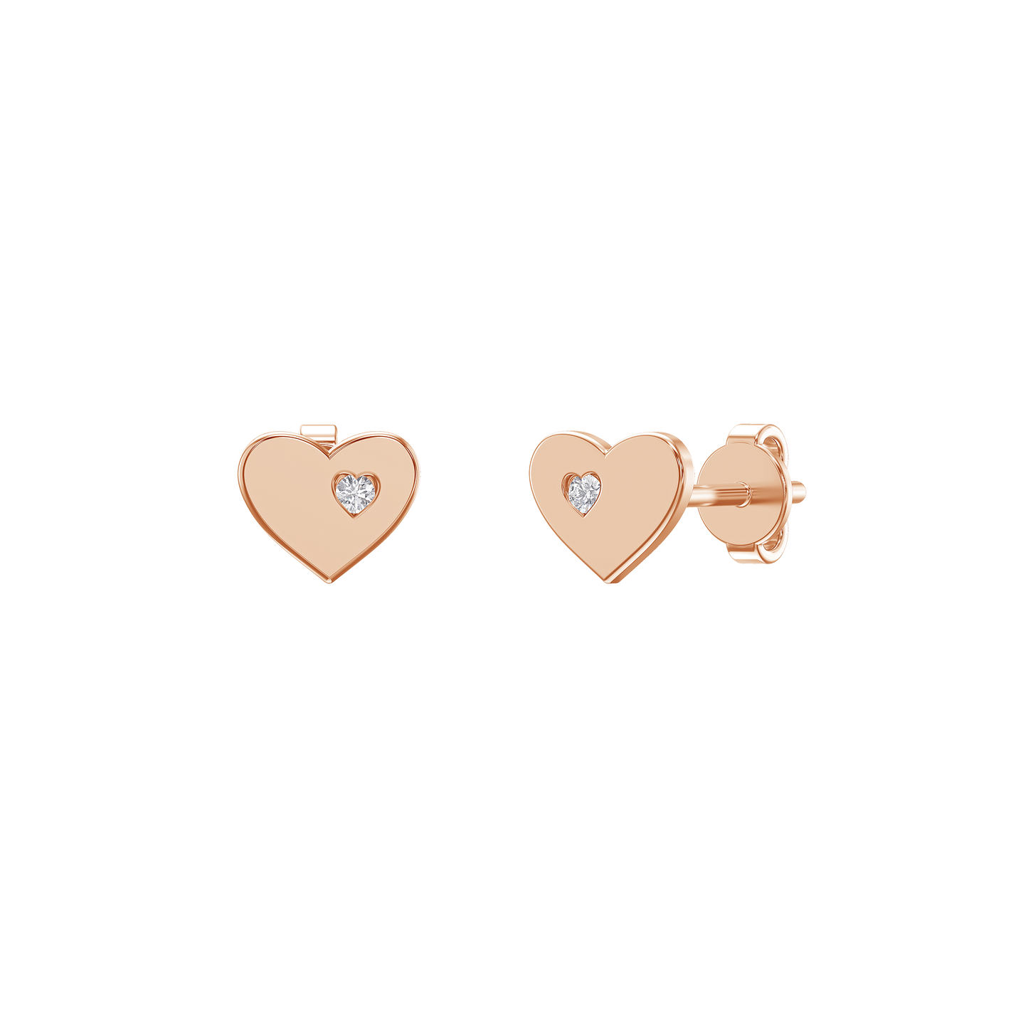 Heart's Embrace Diamond Studs