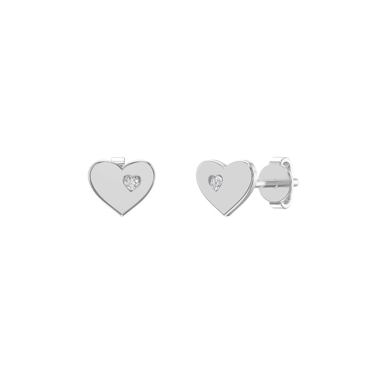 Heart's Embrace Diamond Studs