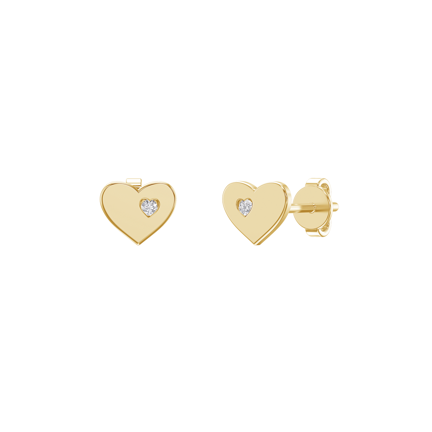 Heart's Embrace Diamond Studs