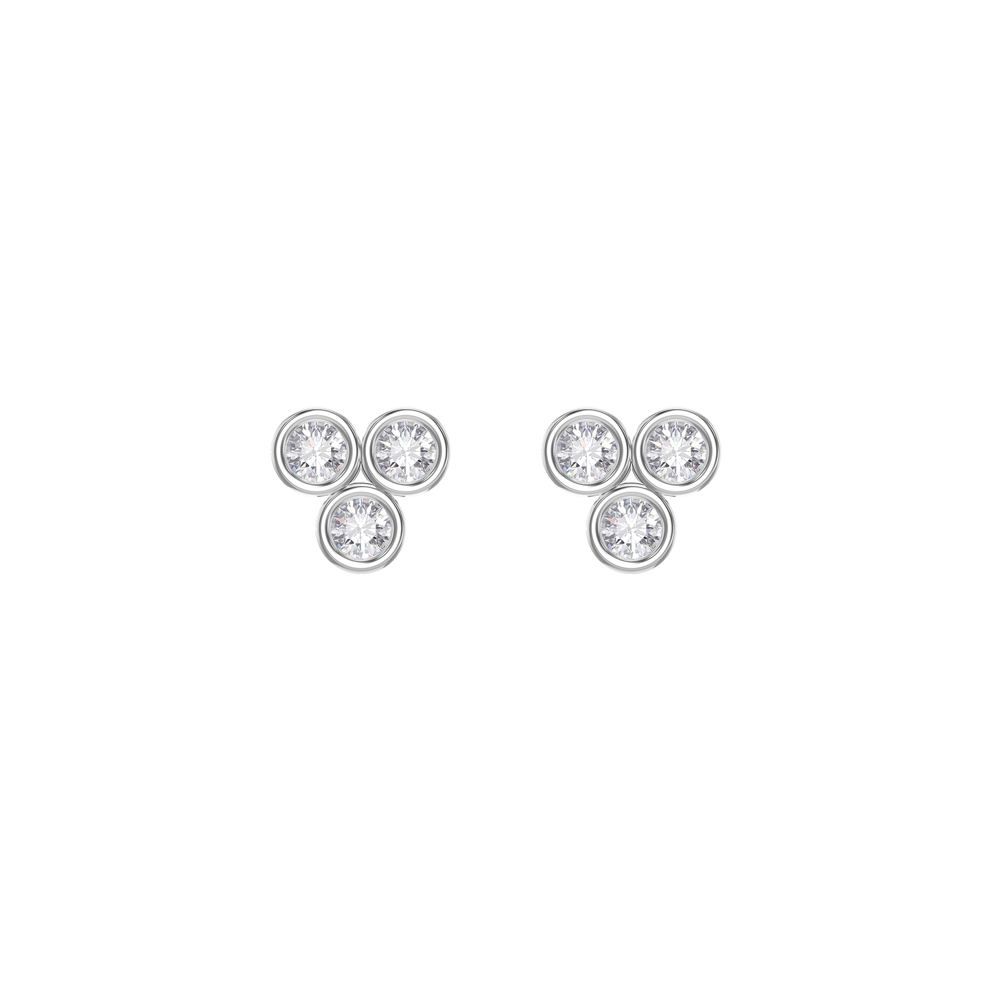 Trinity Glow Bezel Earrings