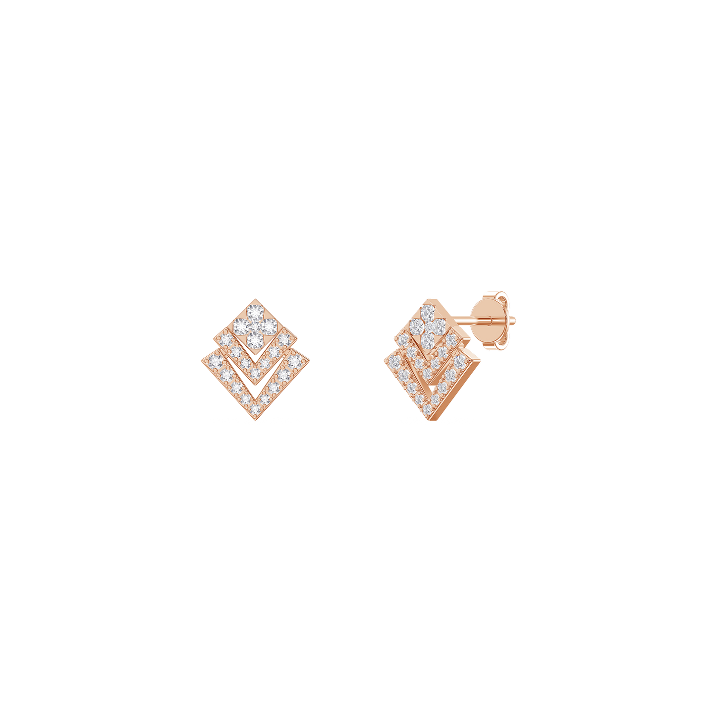 Abstract Elegance Diamond Earrings