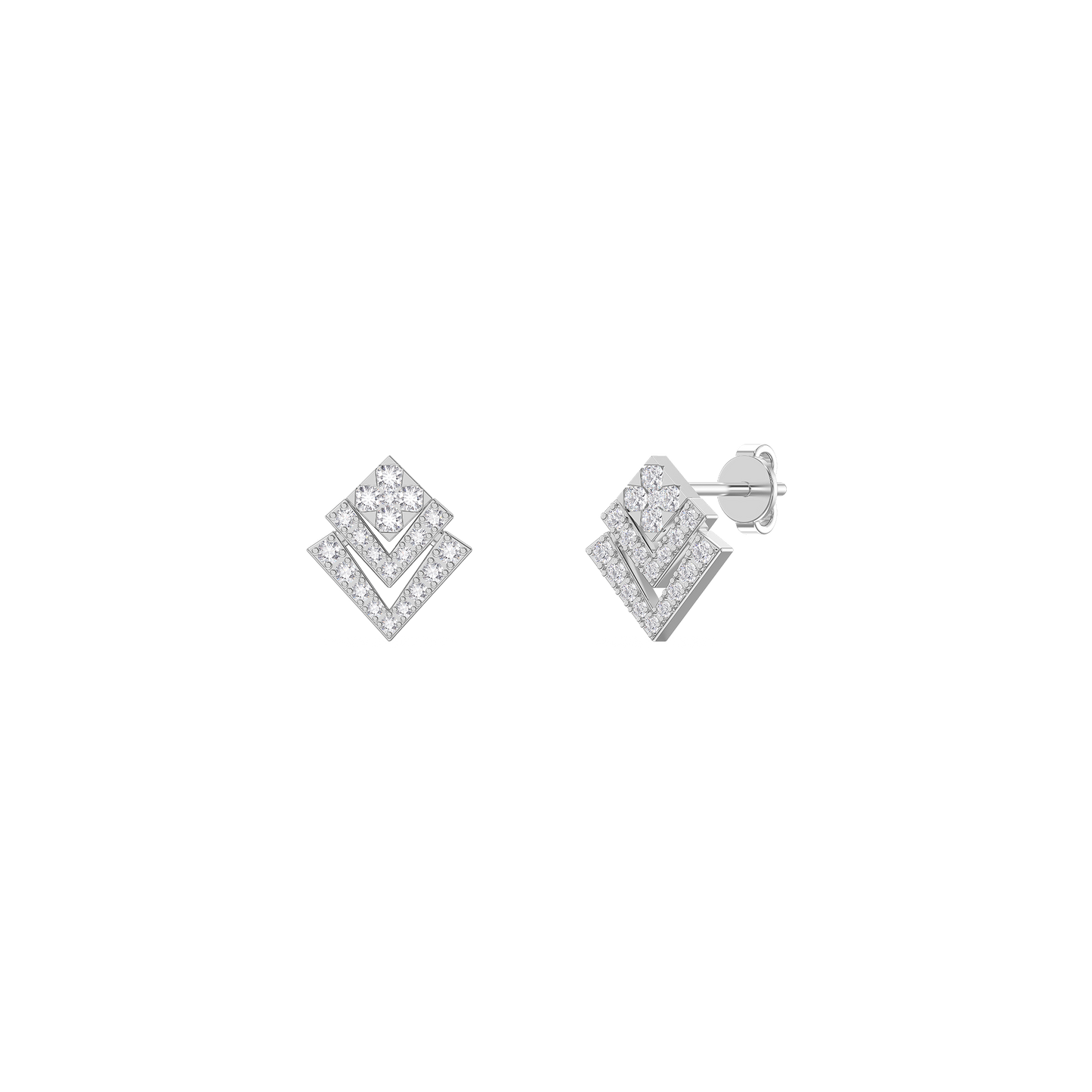 Abstract Elegance Diamond Earrings