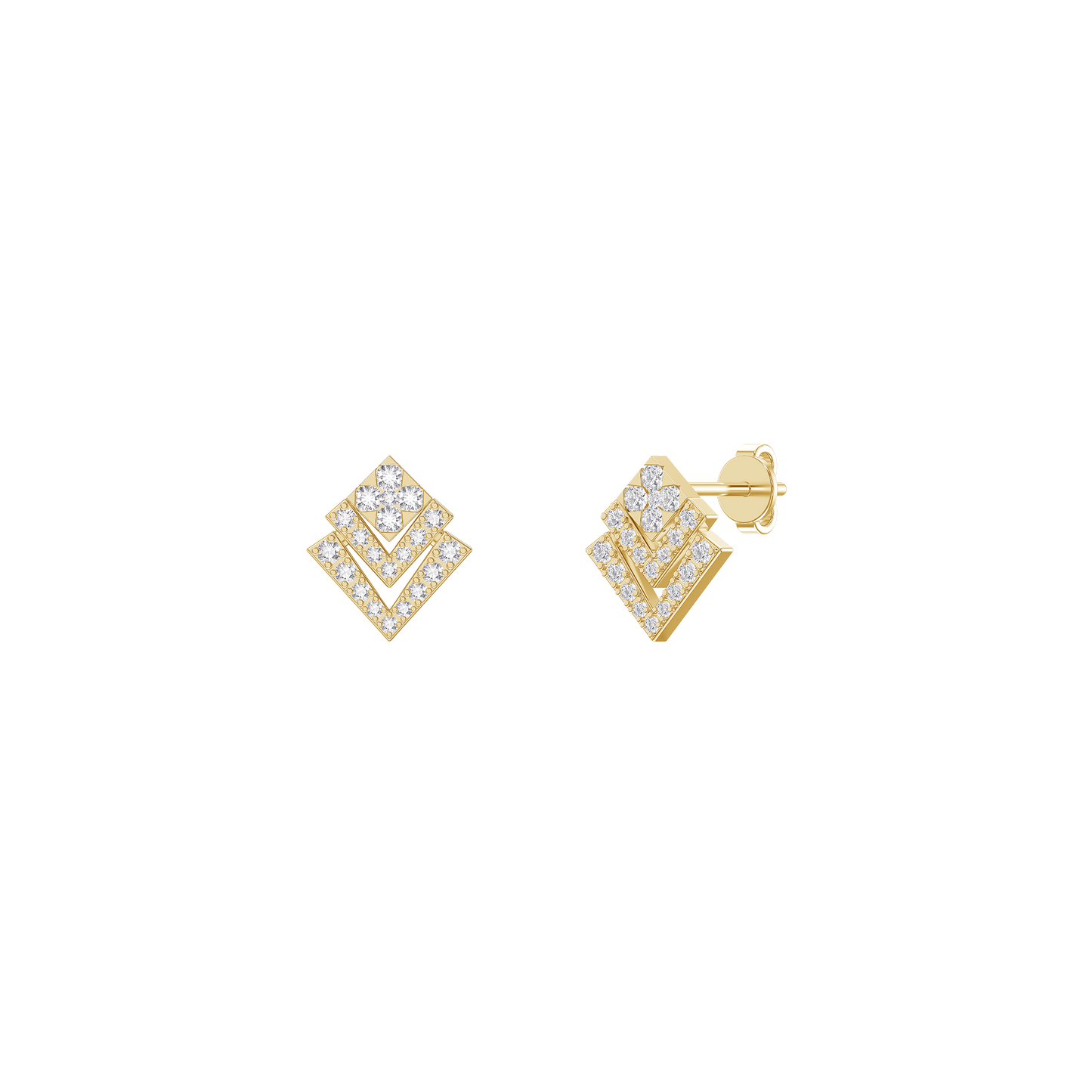 Abstract Elegance Diamond Earrings