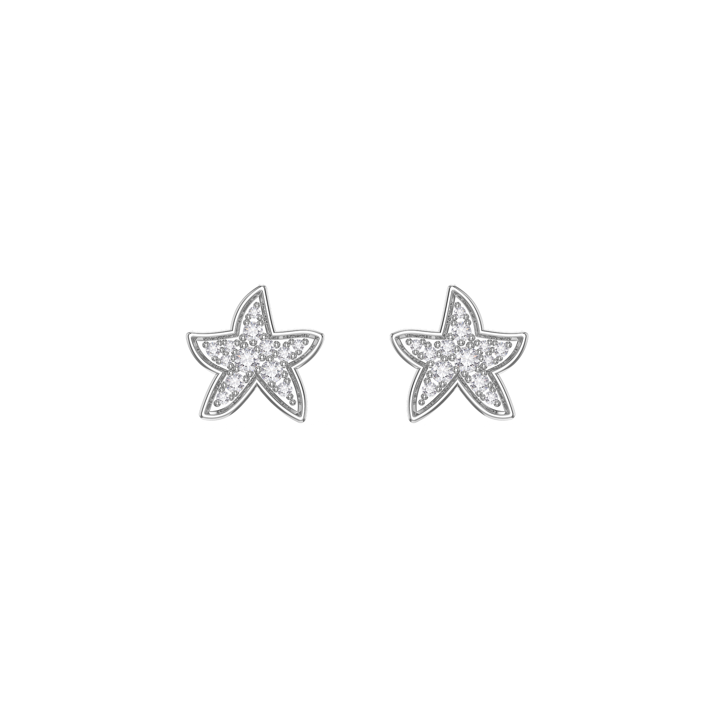 Stellar Starfish Pavé Earrings