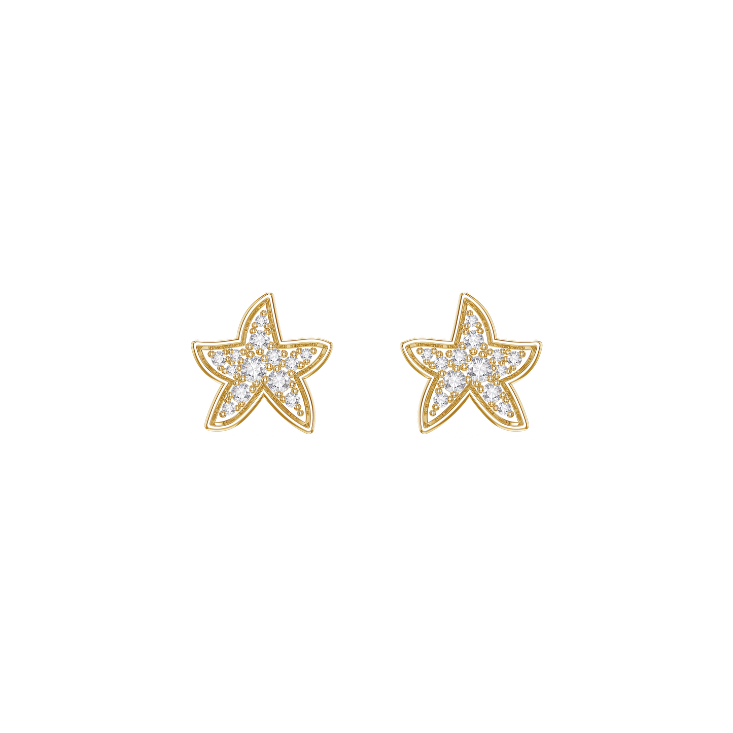 Stellar Starfish Pavé Earrings