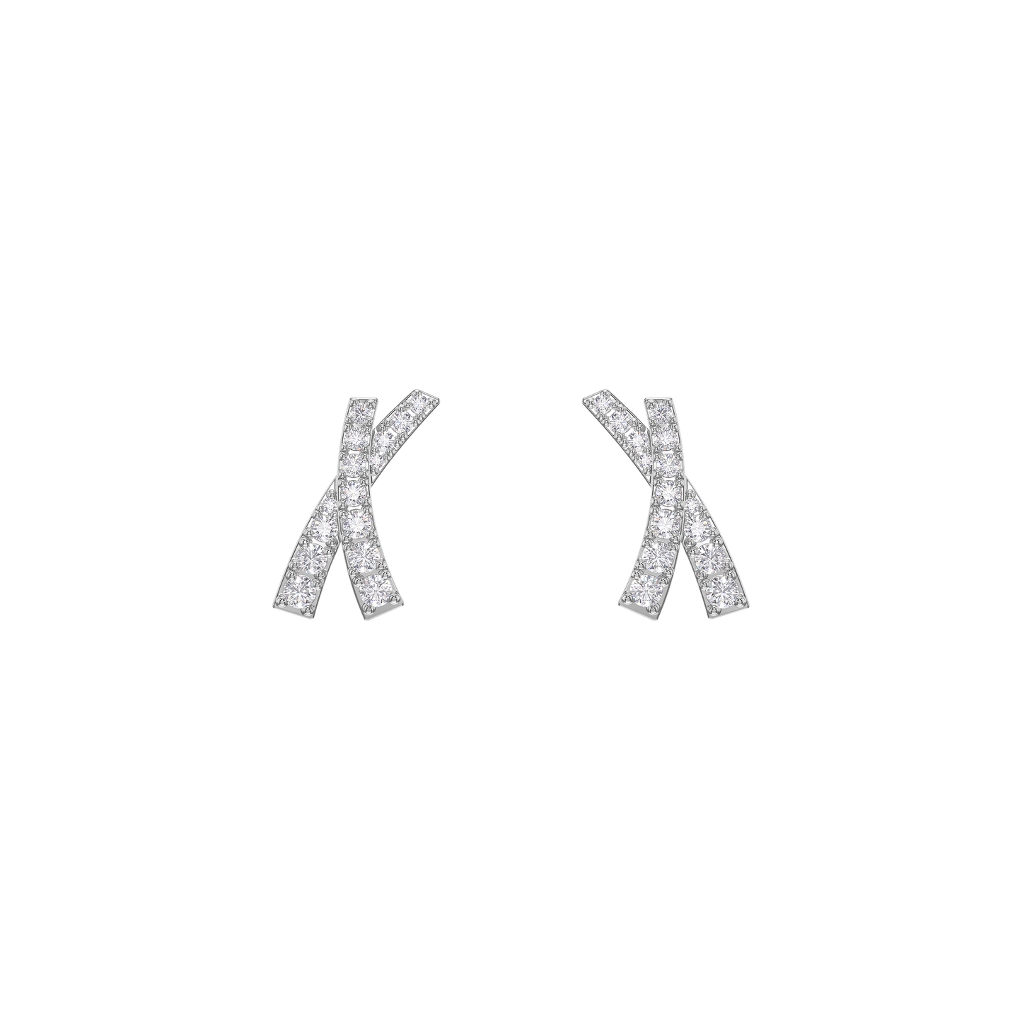 Radiant X Prong Earrings