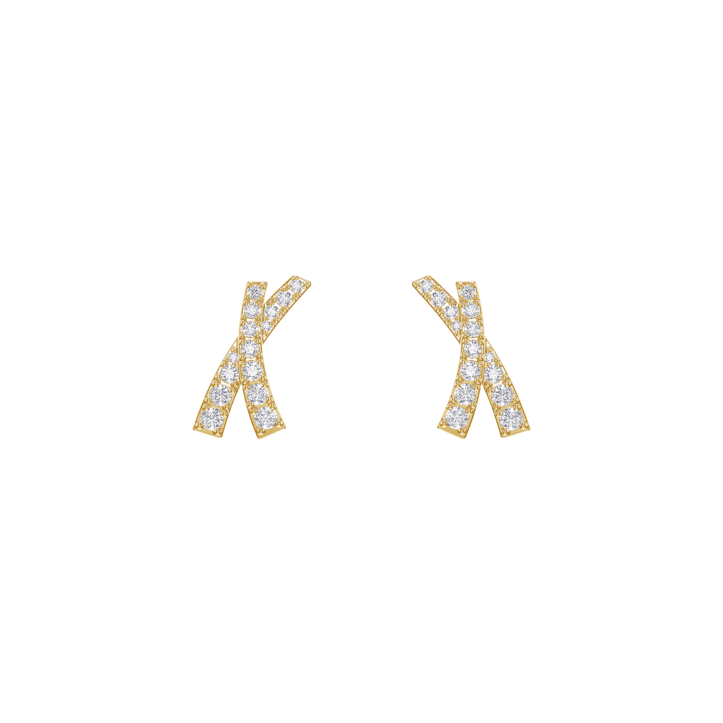 Radiant X Prong Earrings